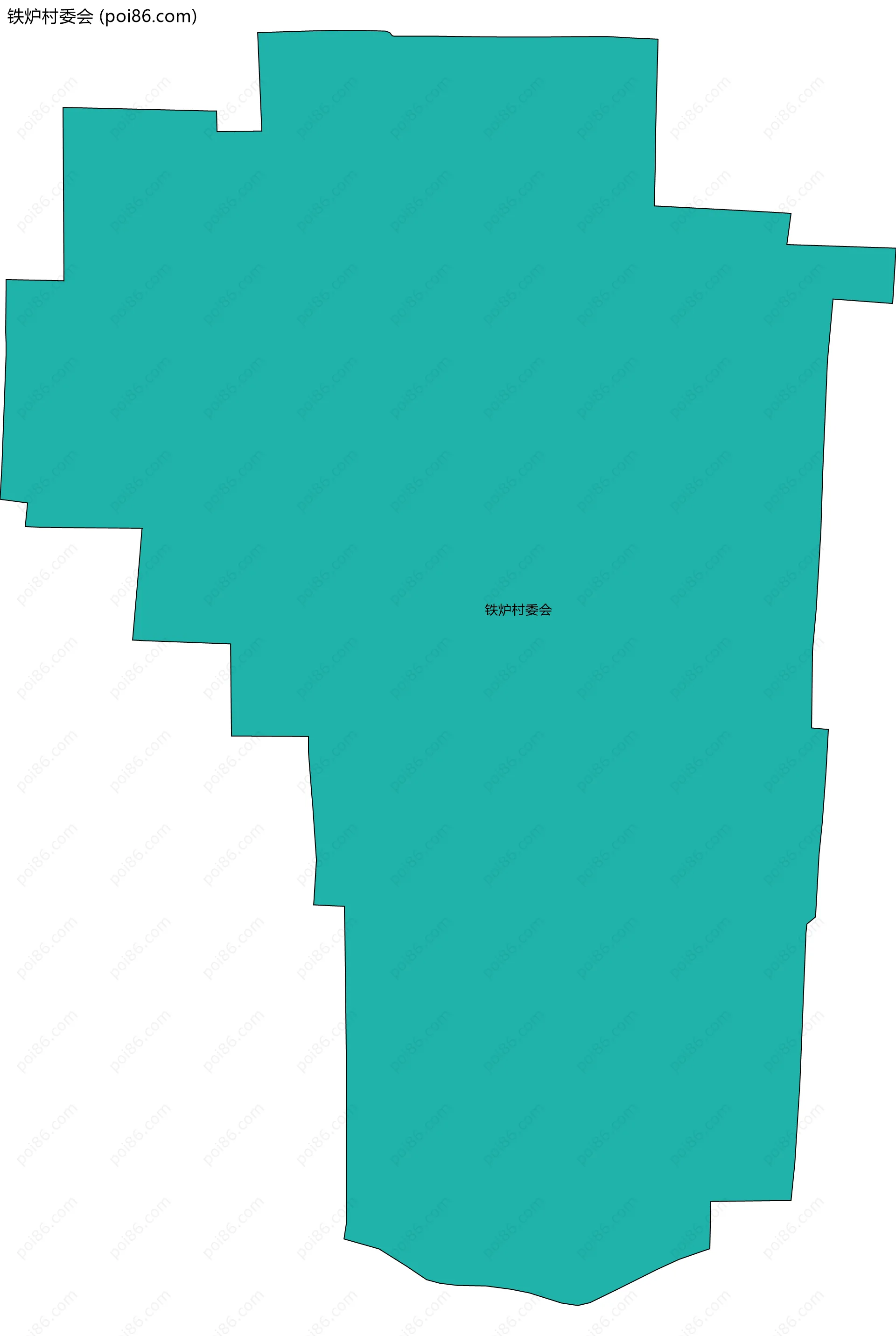 铁炉村委会边界地图