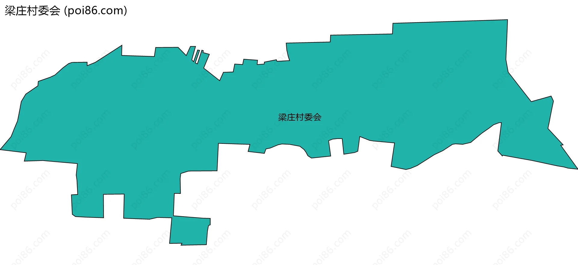 梁庄村委会边界地图