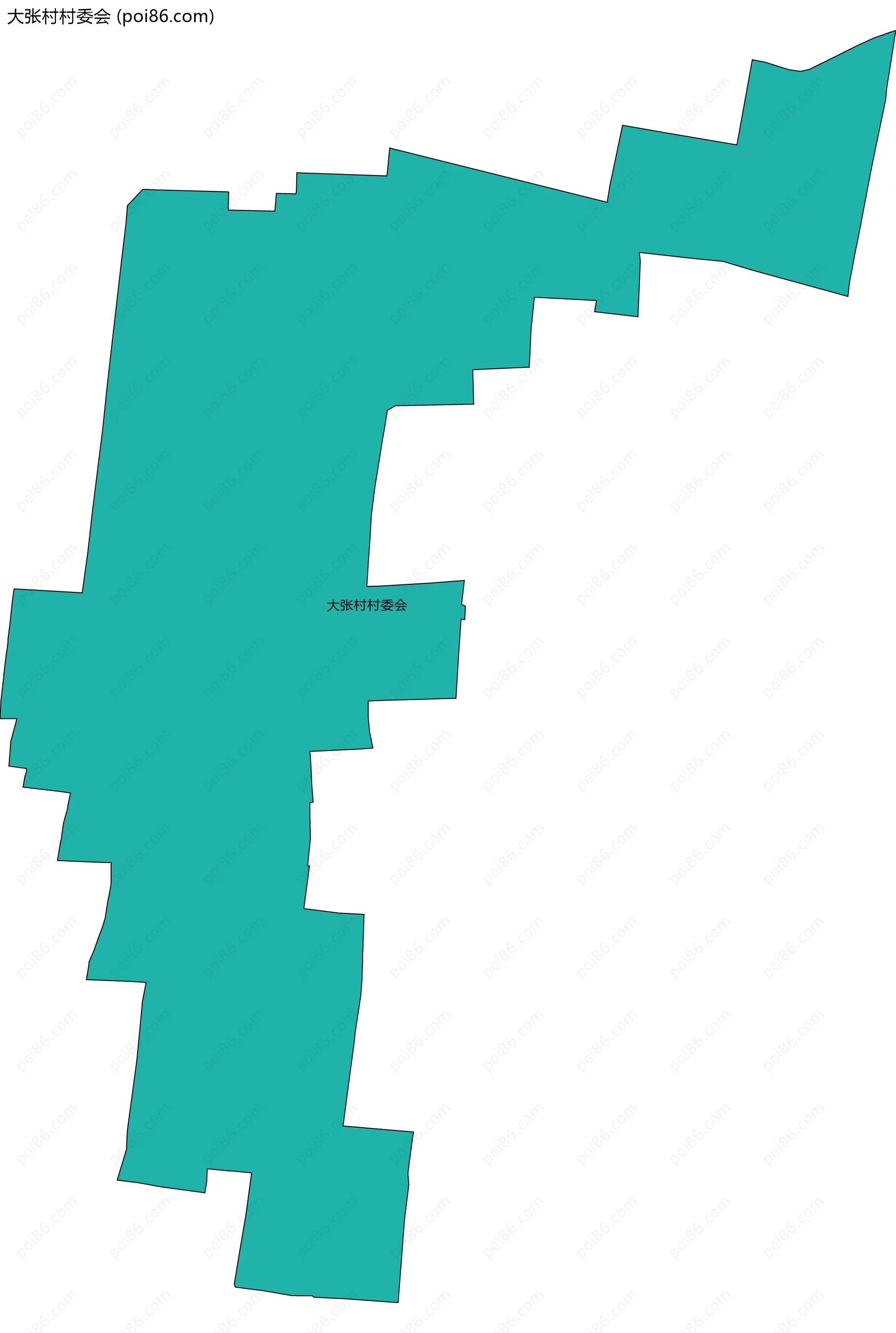 大张村村委会边界地图