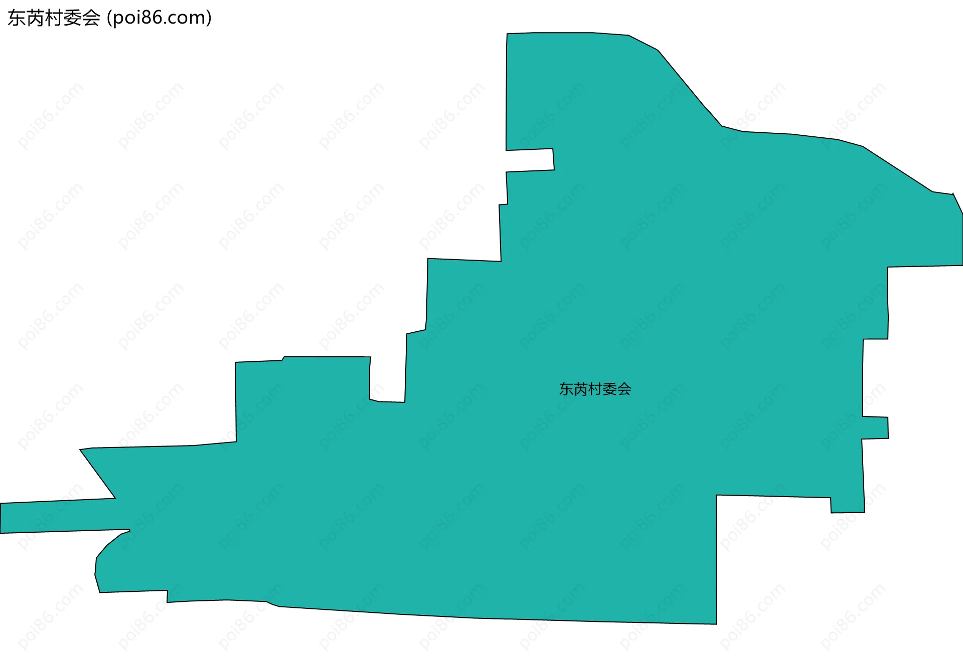 东芮村委会边界地图