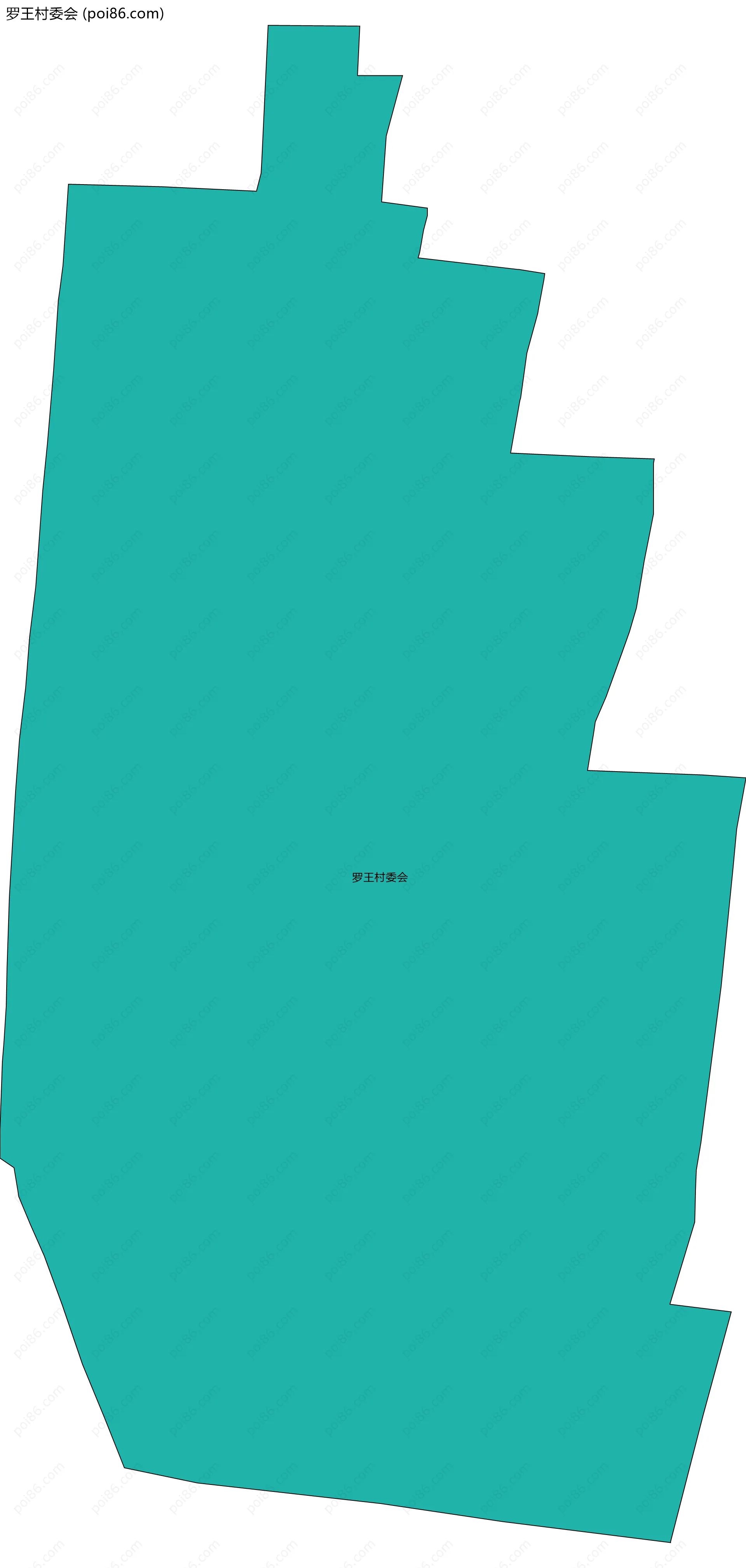 罗王村委会边界地图