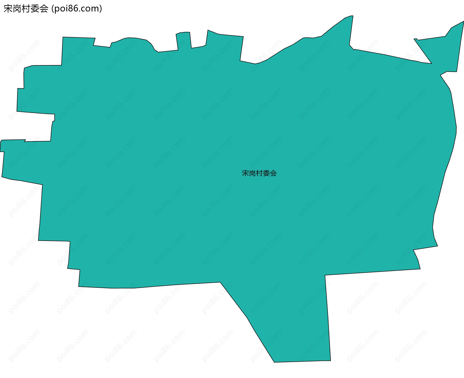 宋岗村委会边界地图