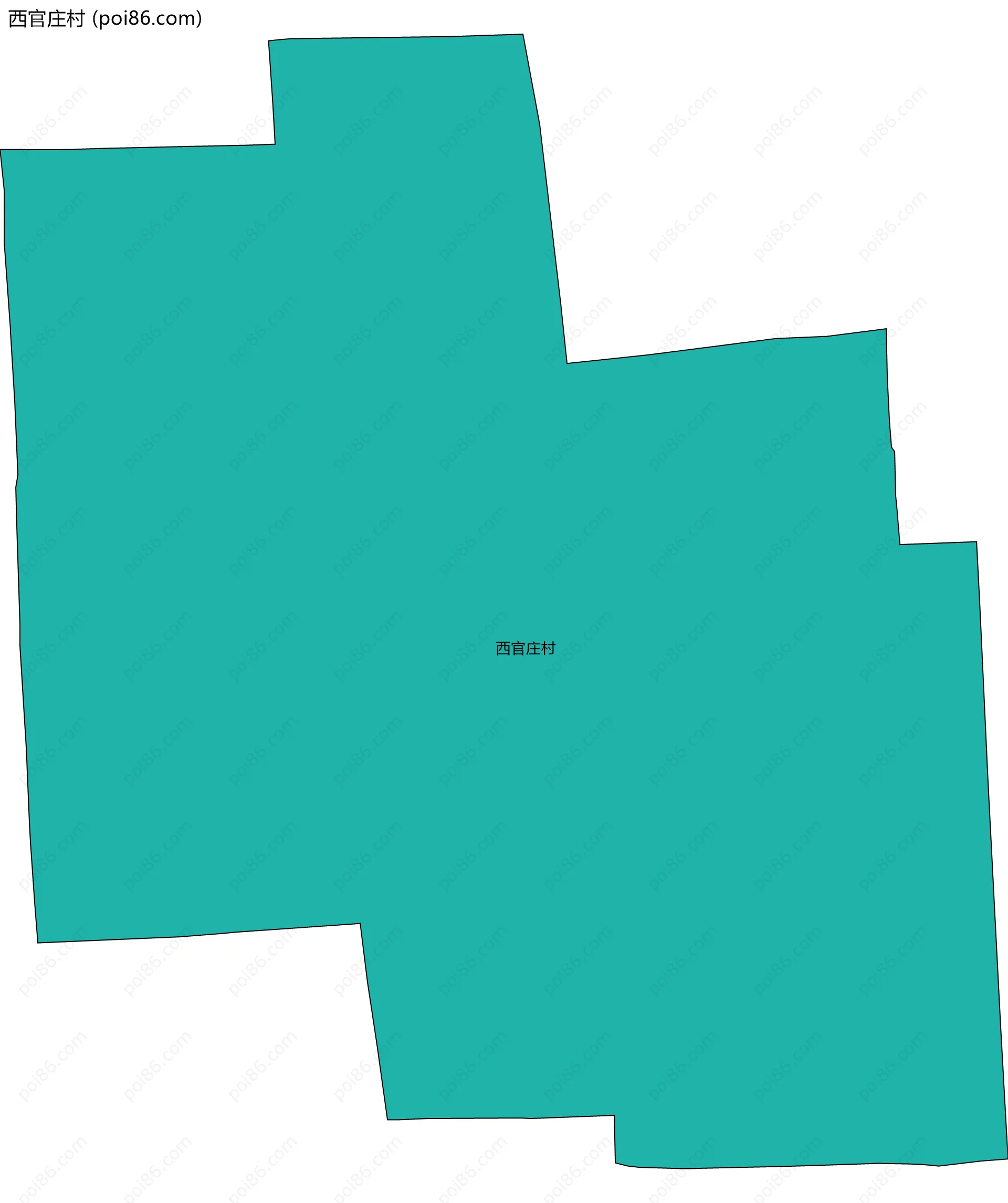 西官庄村边界地图