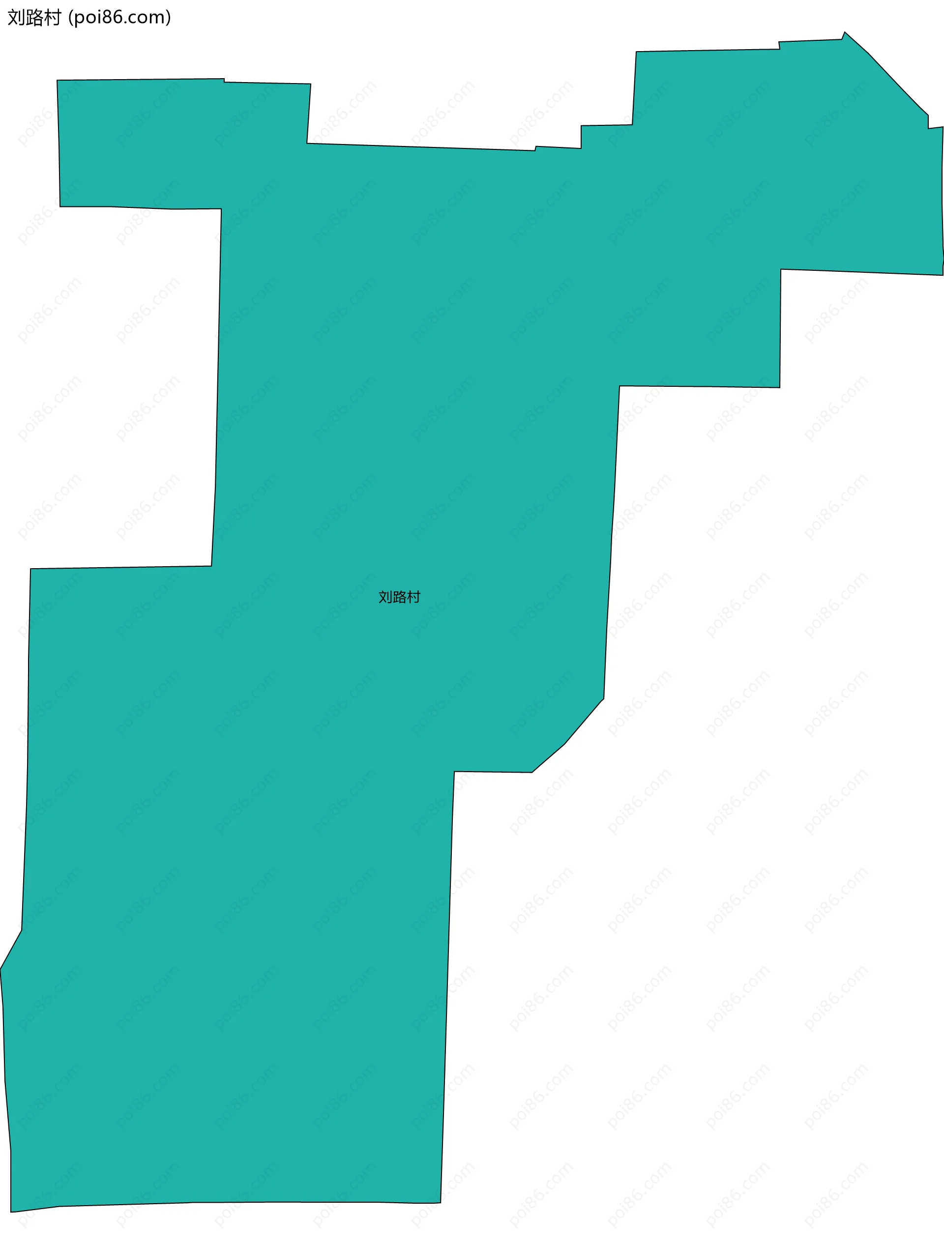 刘路村边界地图