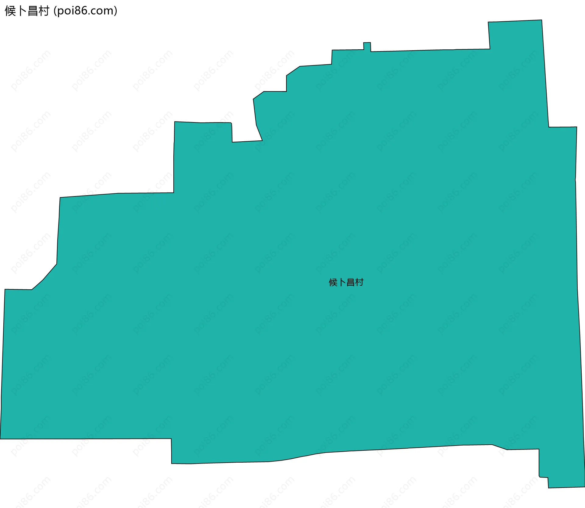 候卜昌村边界地图
