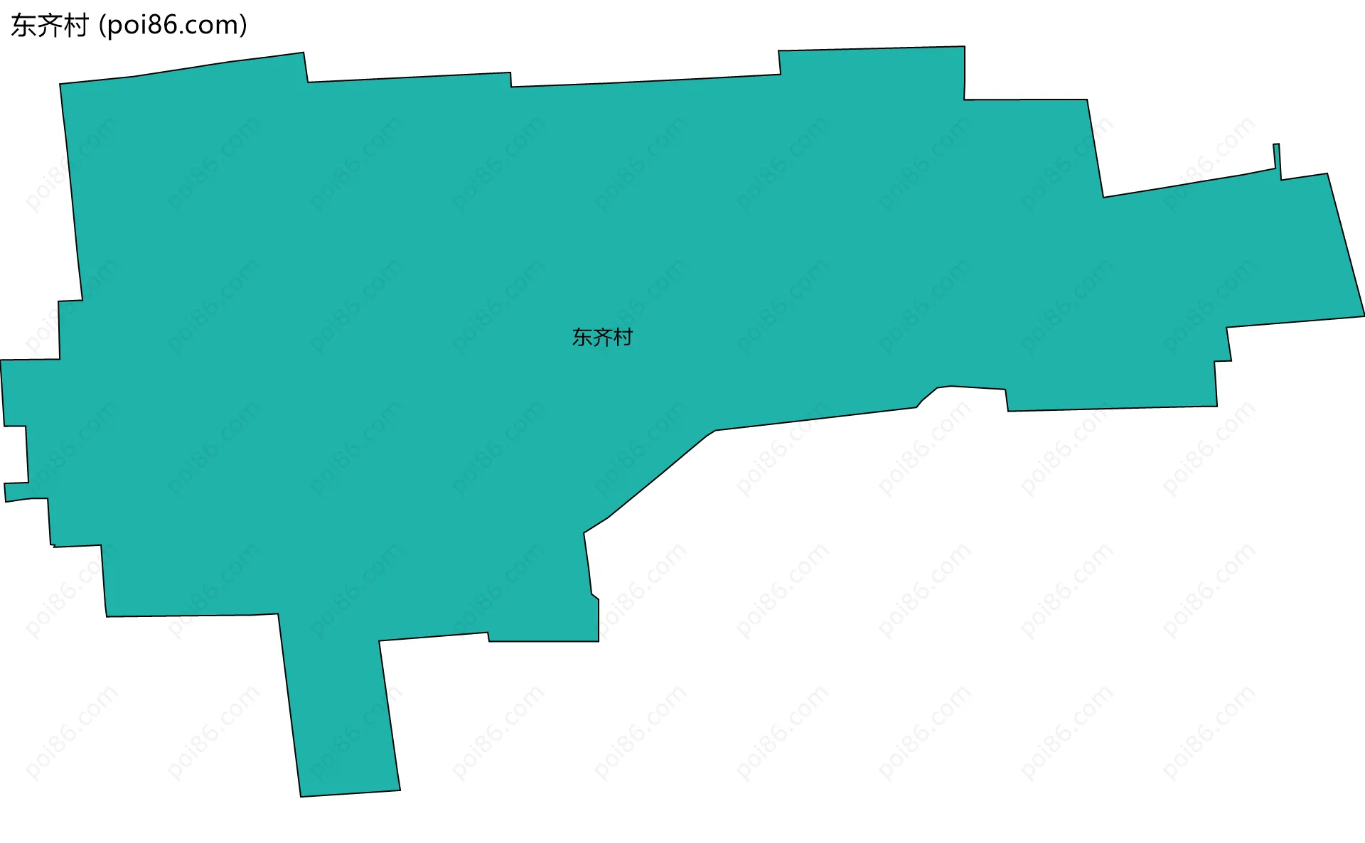 东齐村边界地图