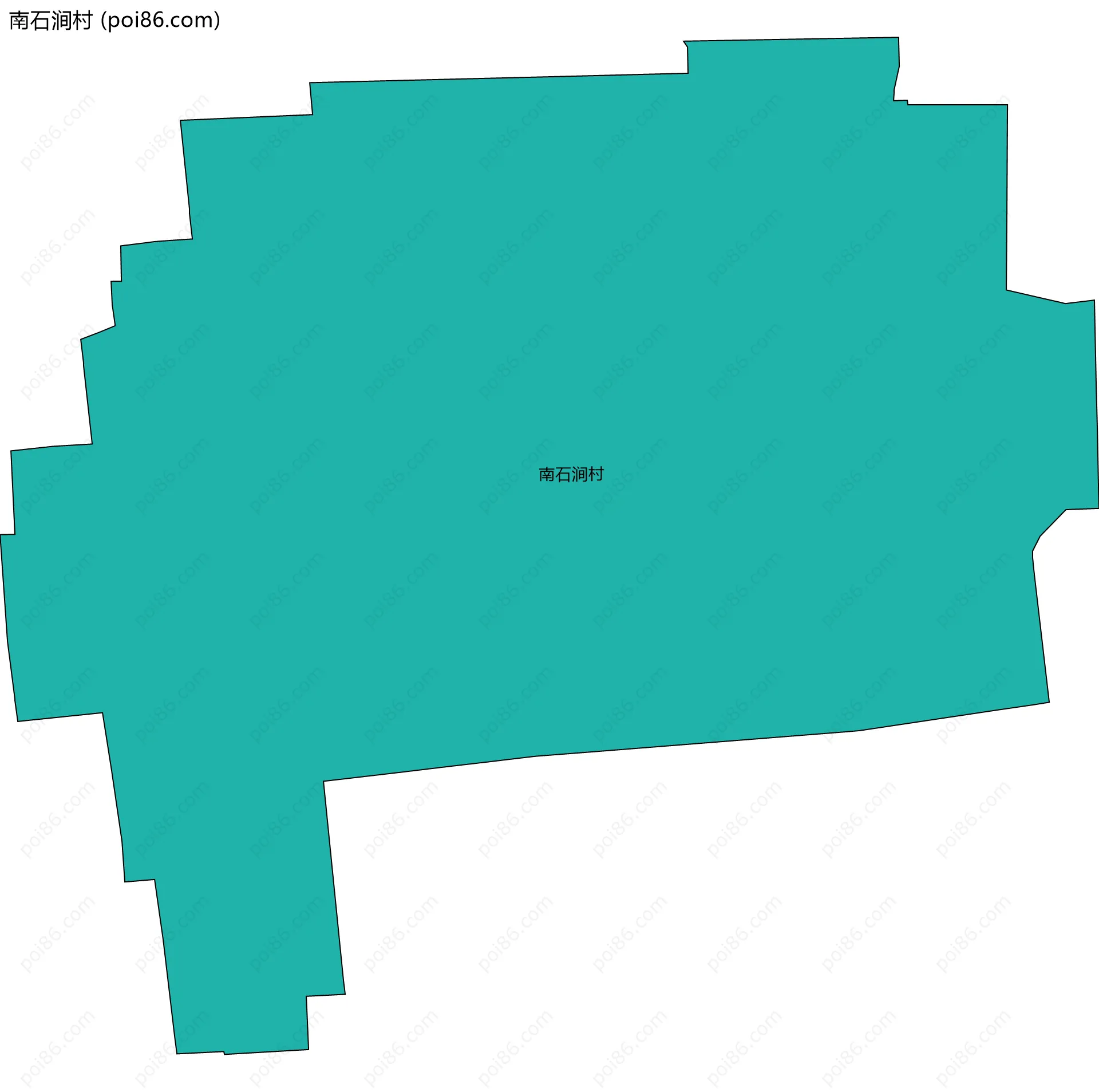 南石涧村边界地图