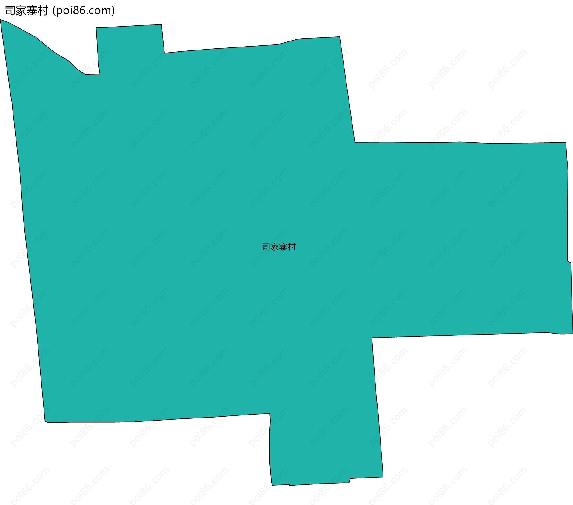 司家寨村边界地图
