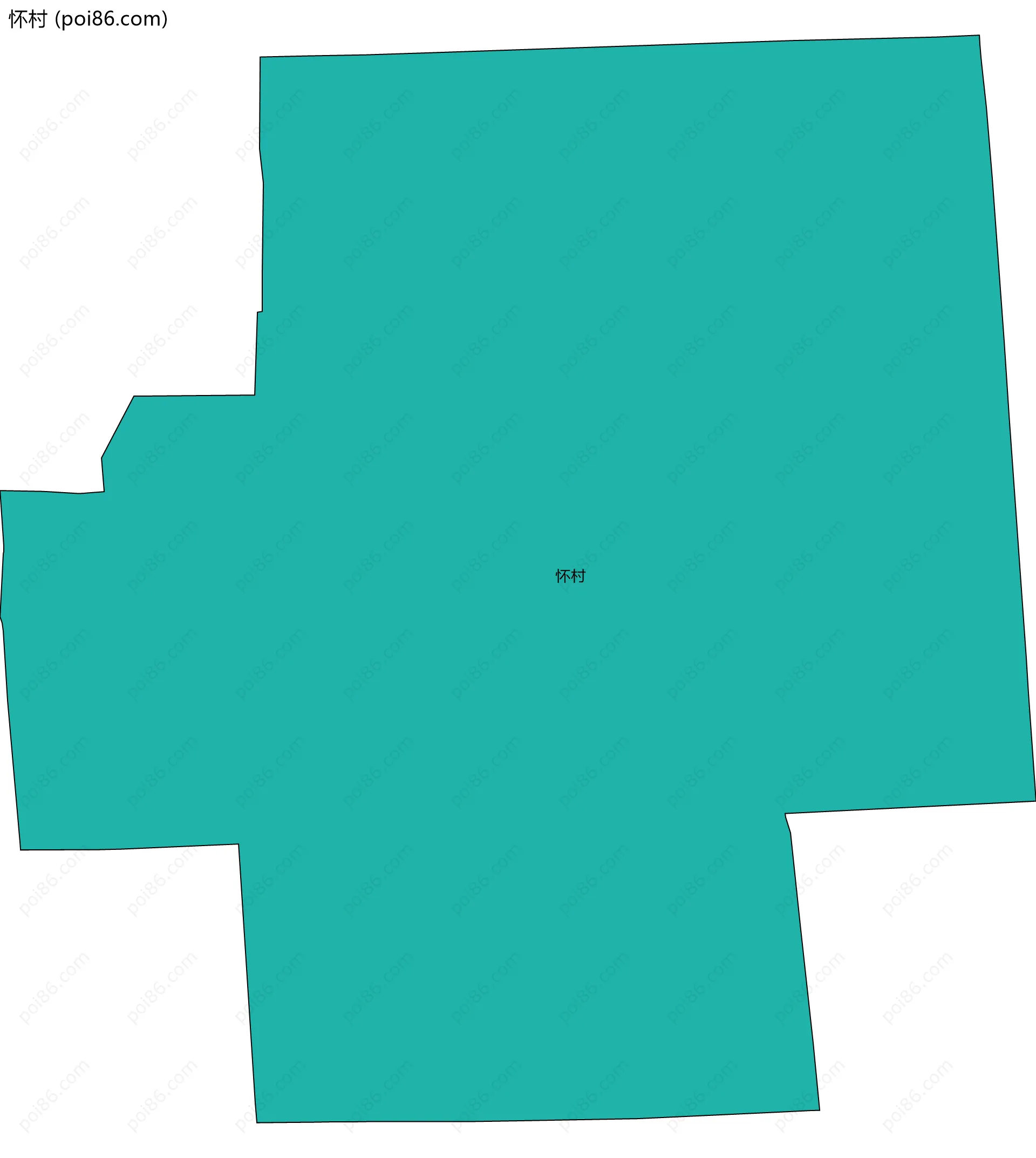 怀村边界地图