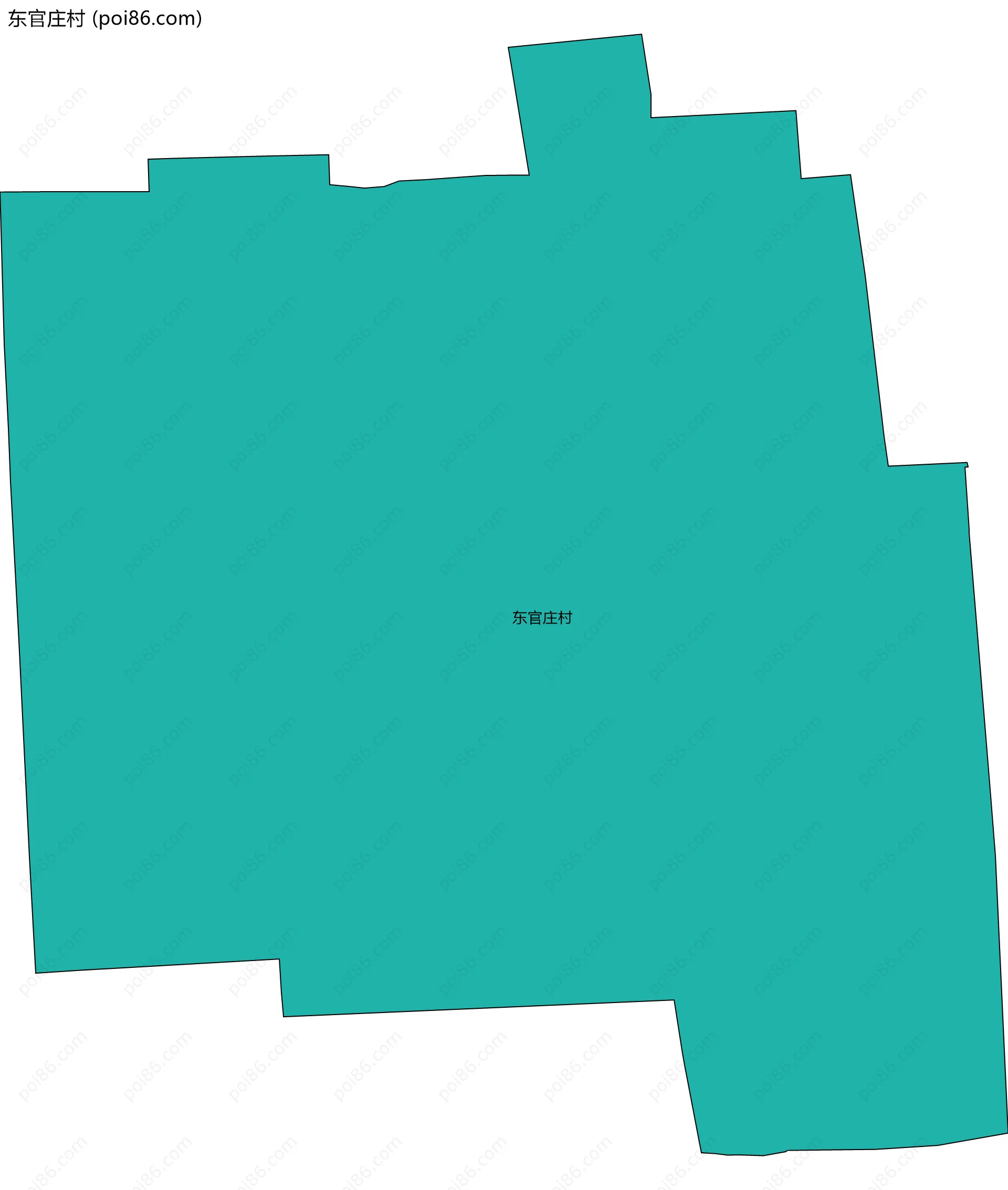 东官庄村边界地图