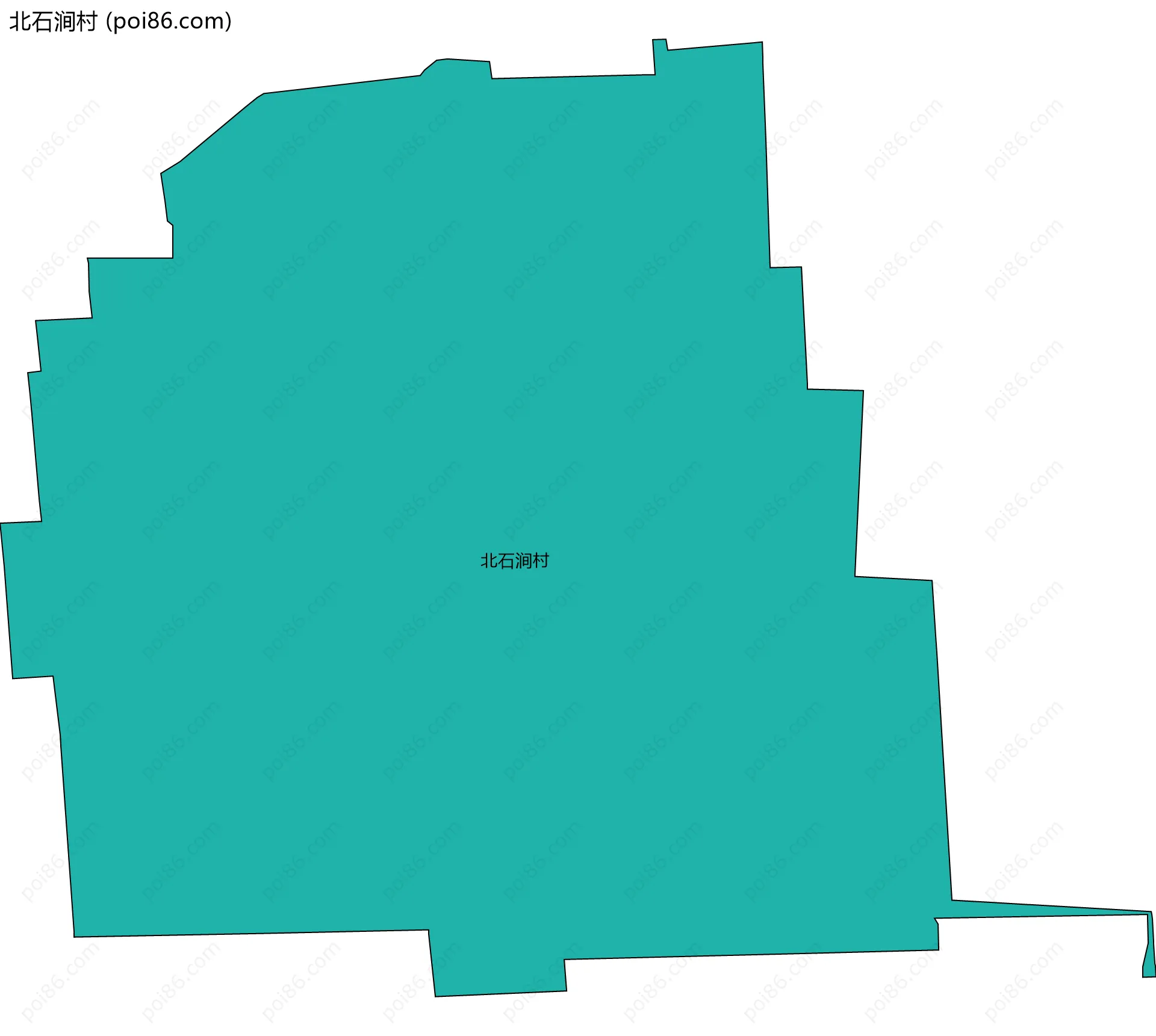 北石涧村边界地图