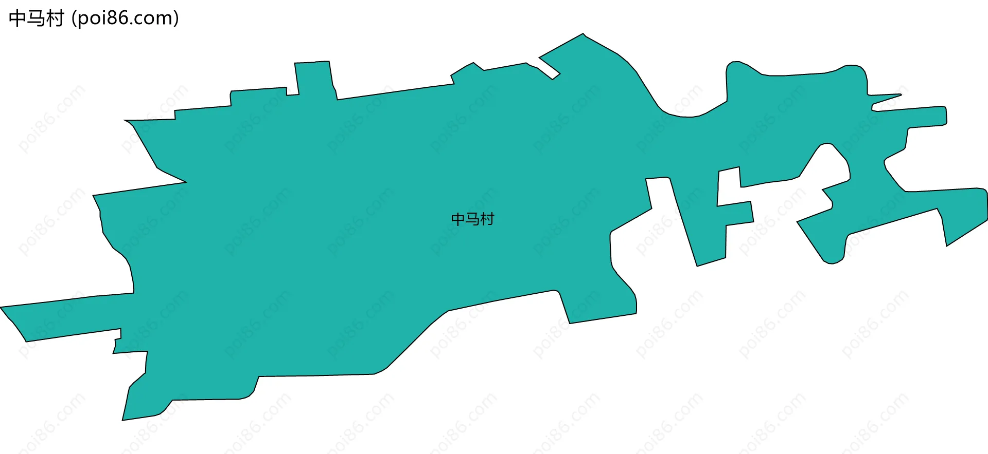 中马村边界地图