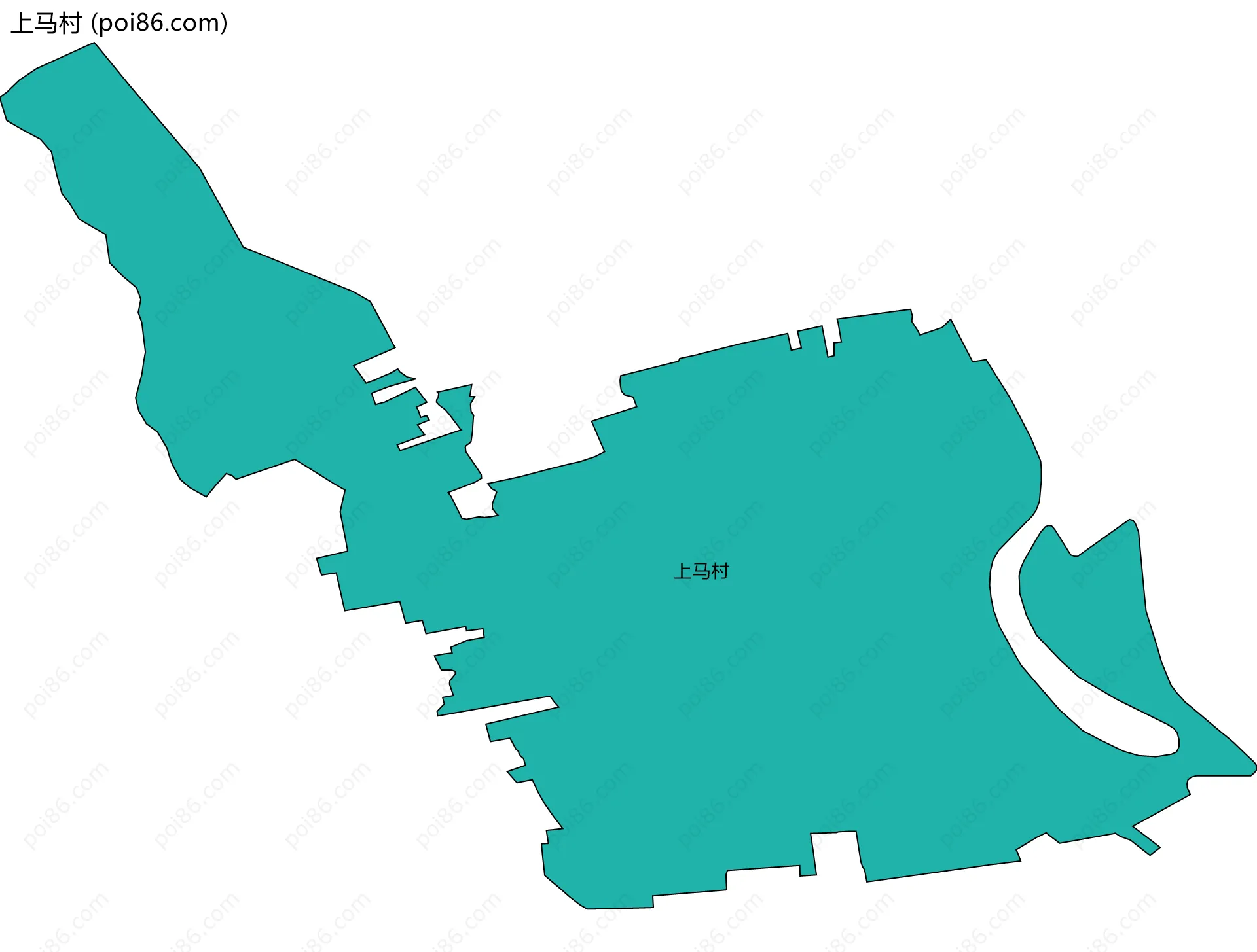 上马村边界地图