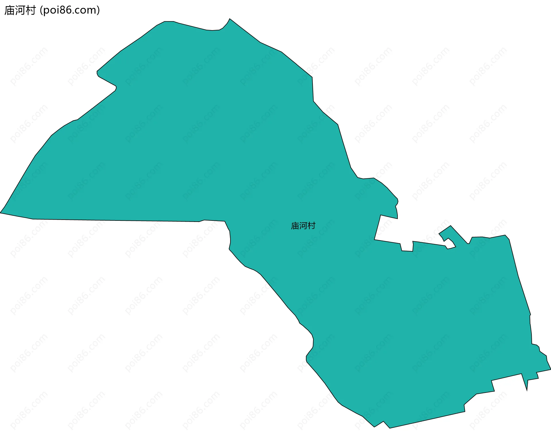 庙河村边界地图