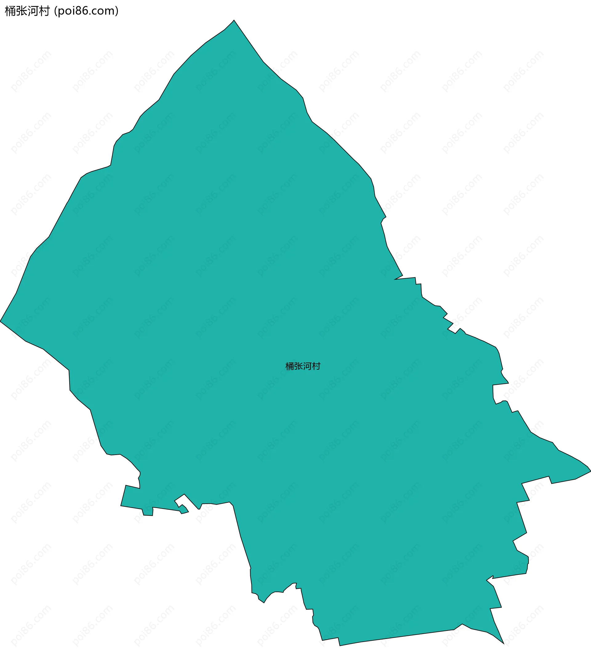 桶张河村边界地图