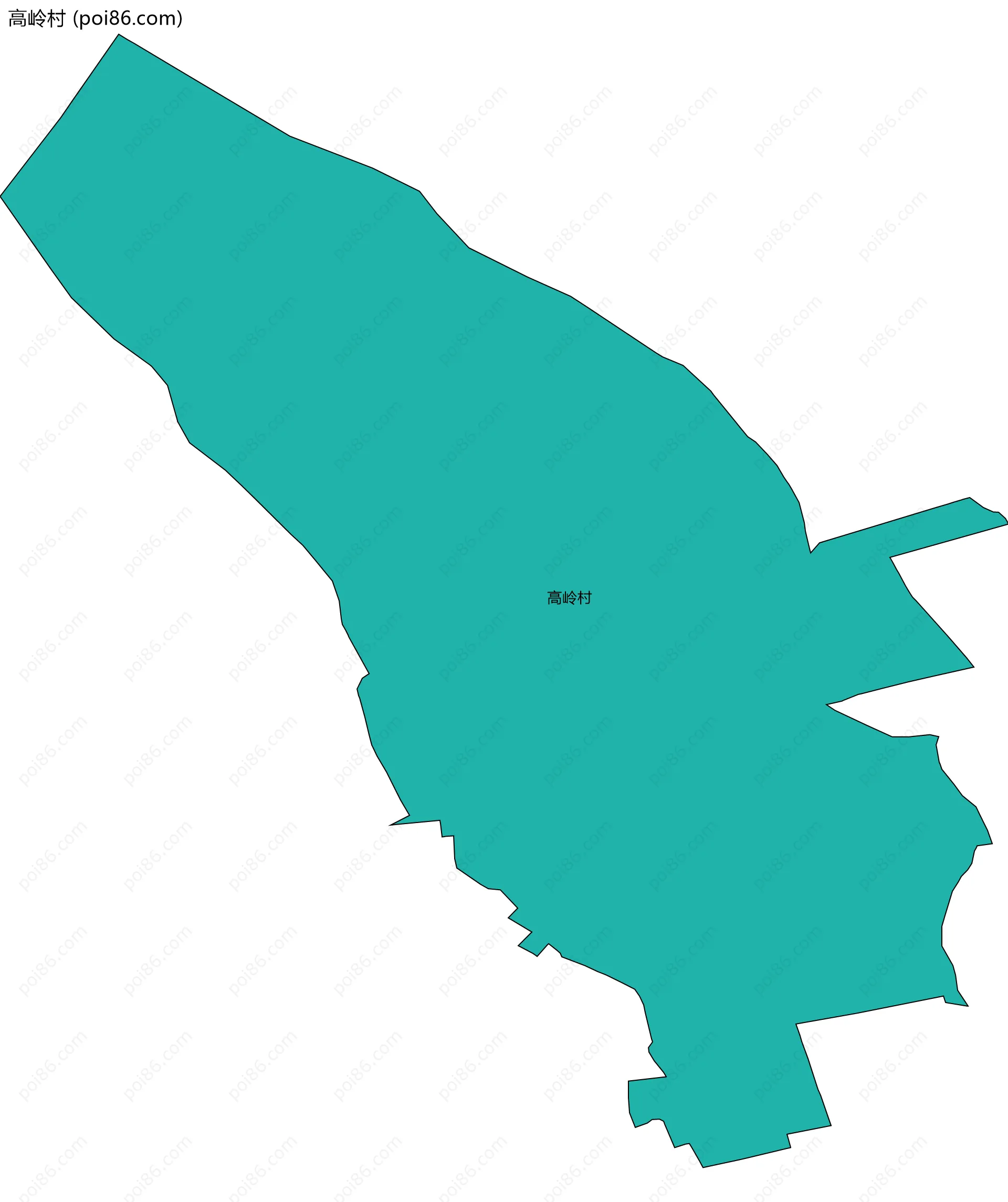 高岭村边界地图