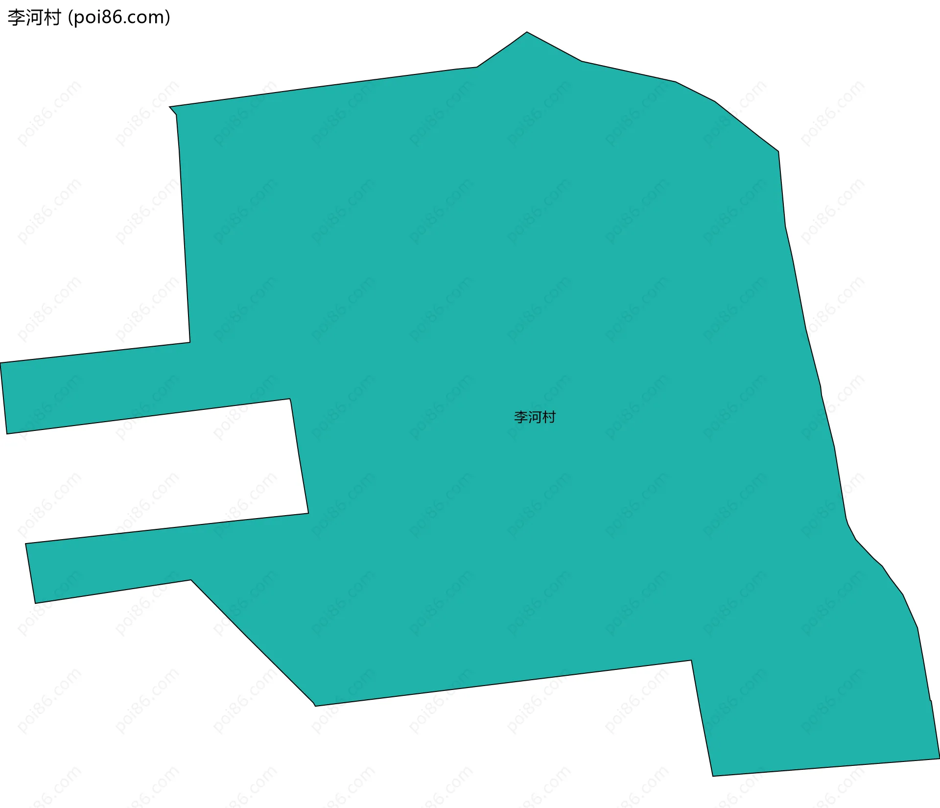 李河村边界地图