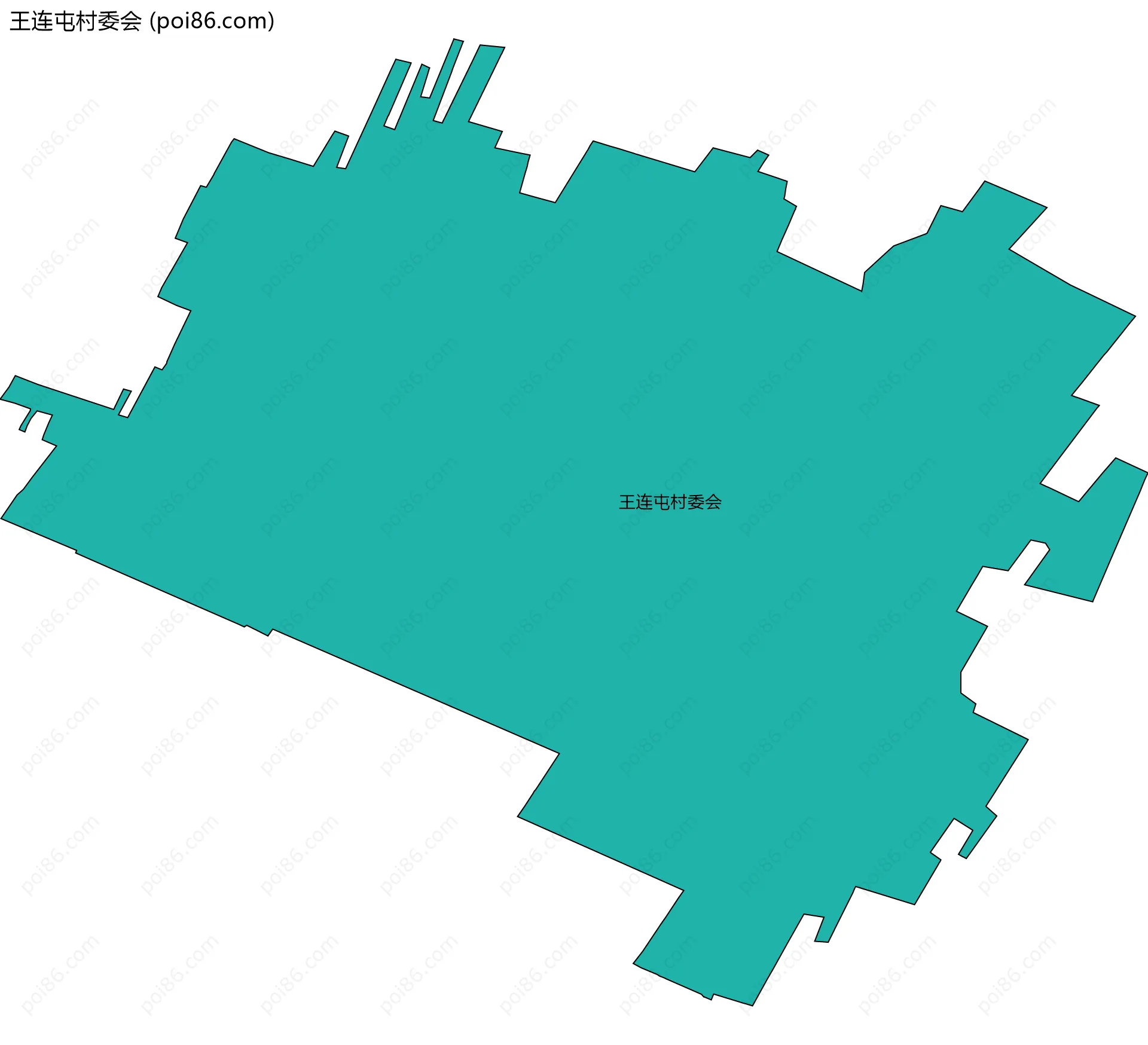 王连屯村委会边界地图