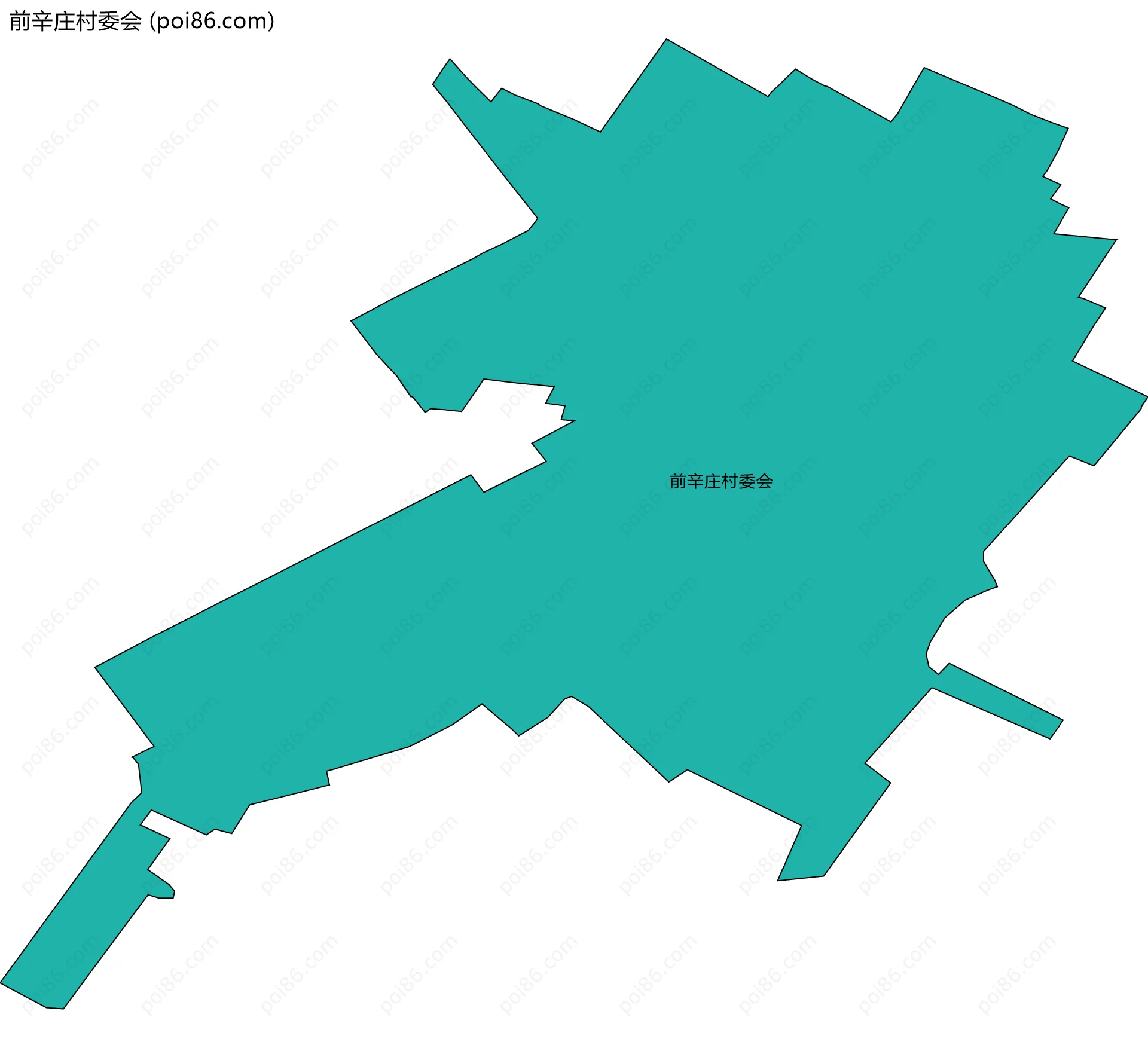 前辛庄村委会边界地图