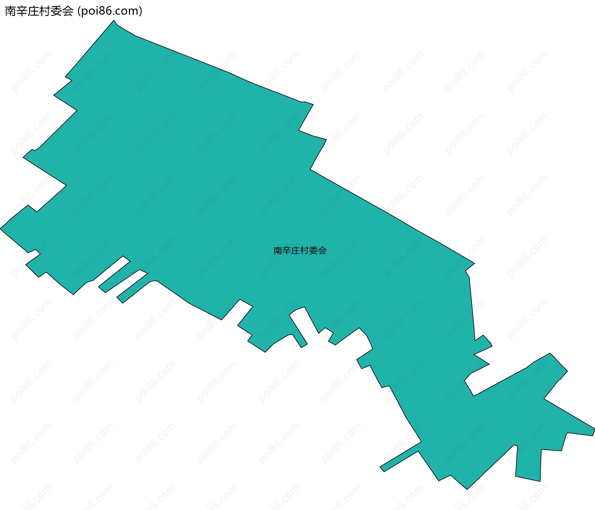 南辛庄村委会边界地图