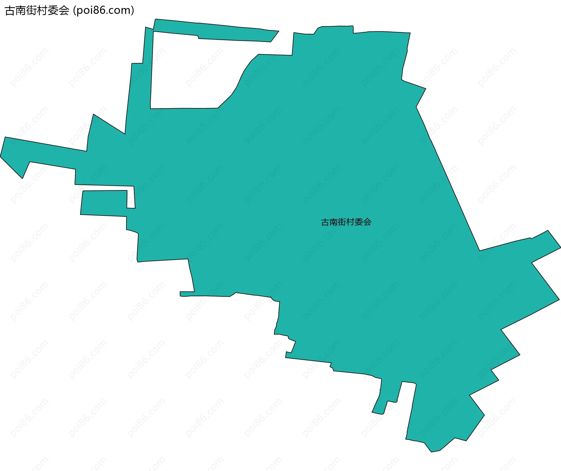 古南街村委会边界地图