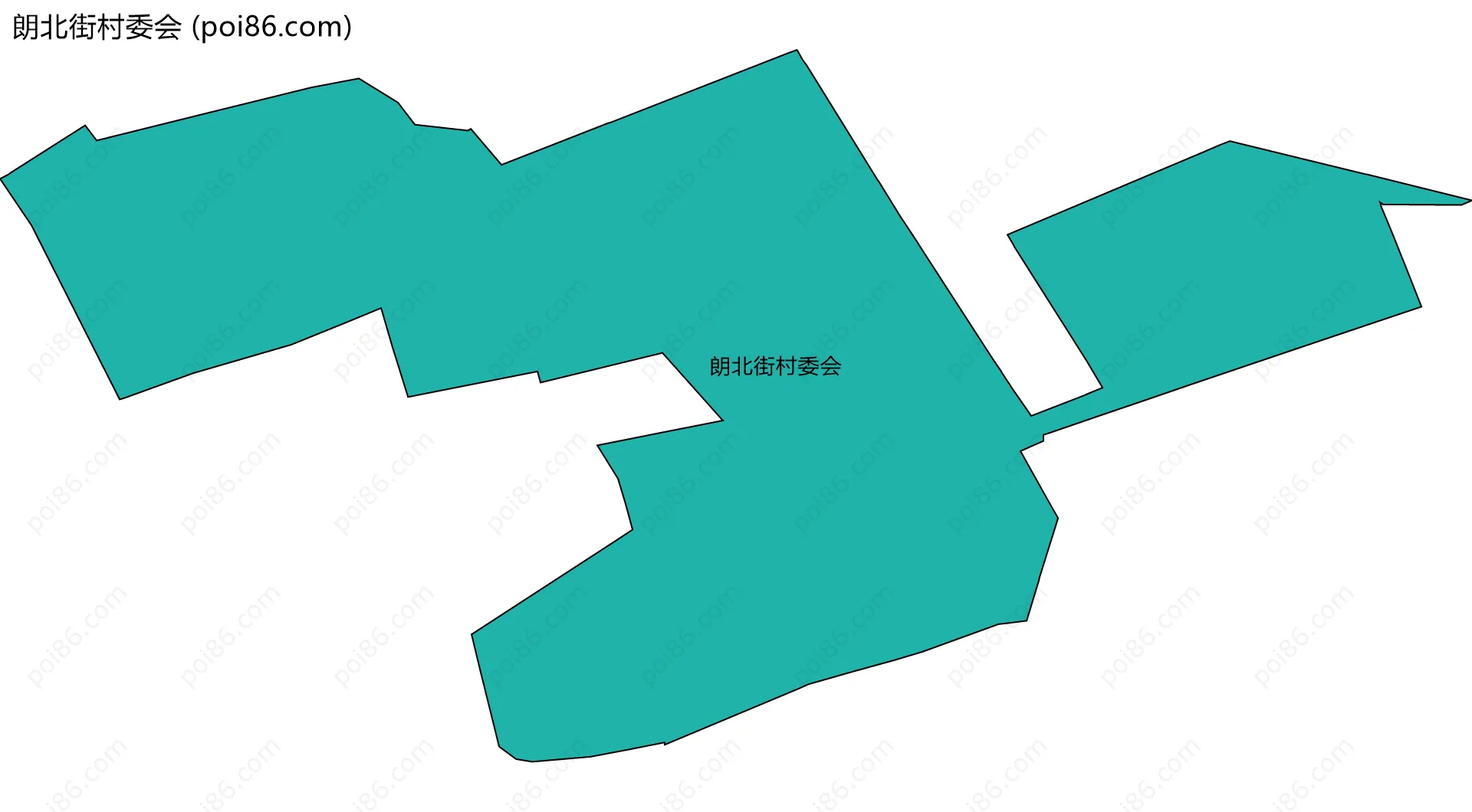 朗北街村委会边界地图