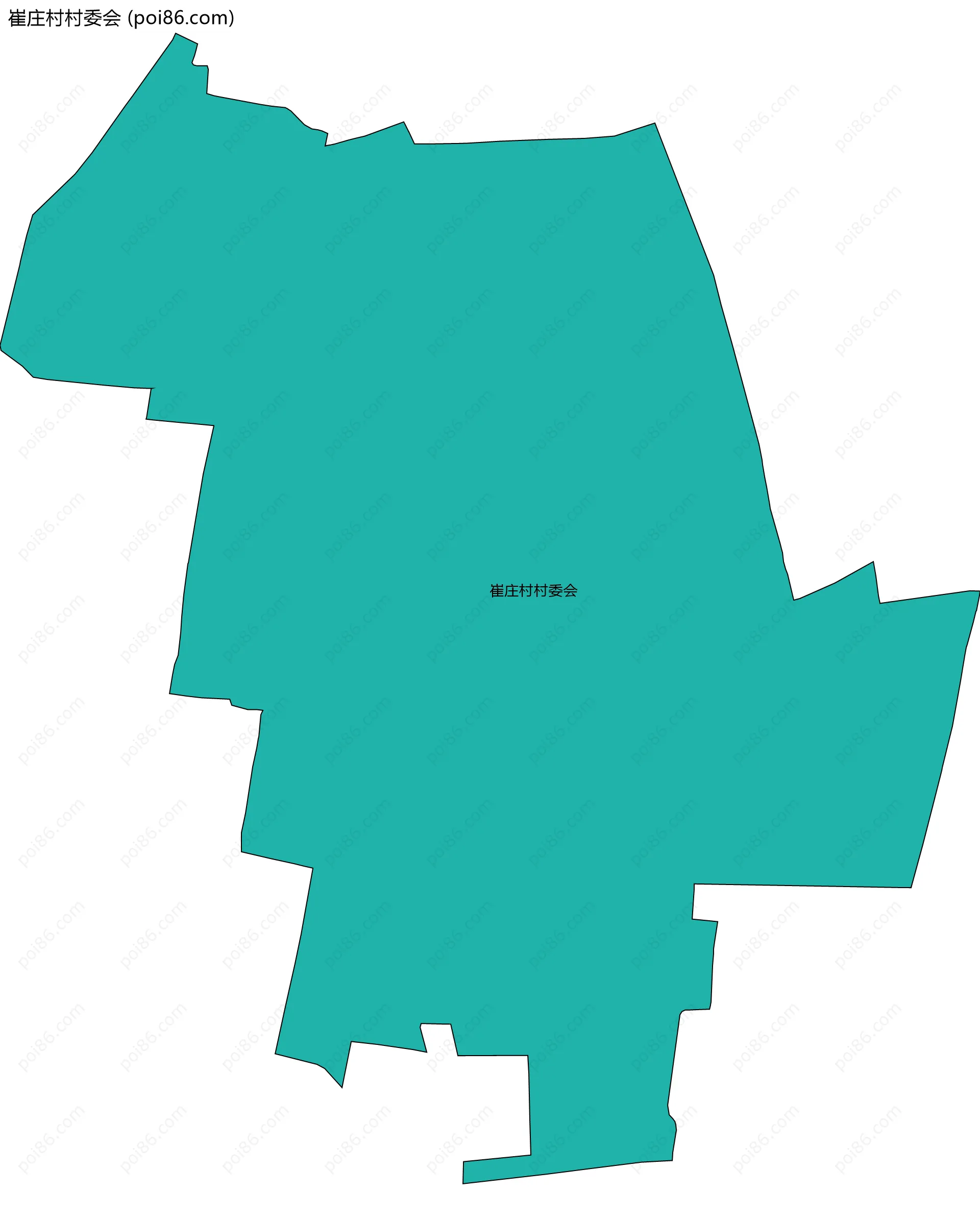 崔庄村村委会边界地图
