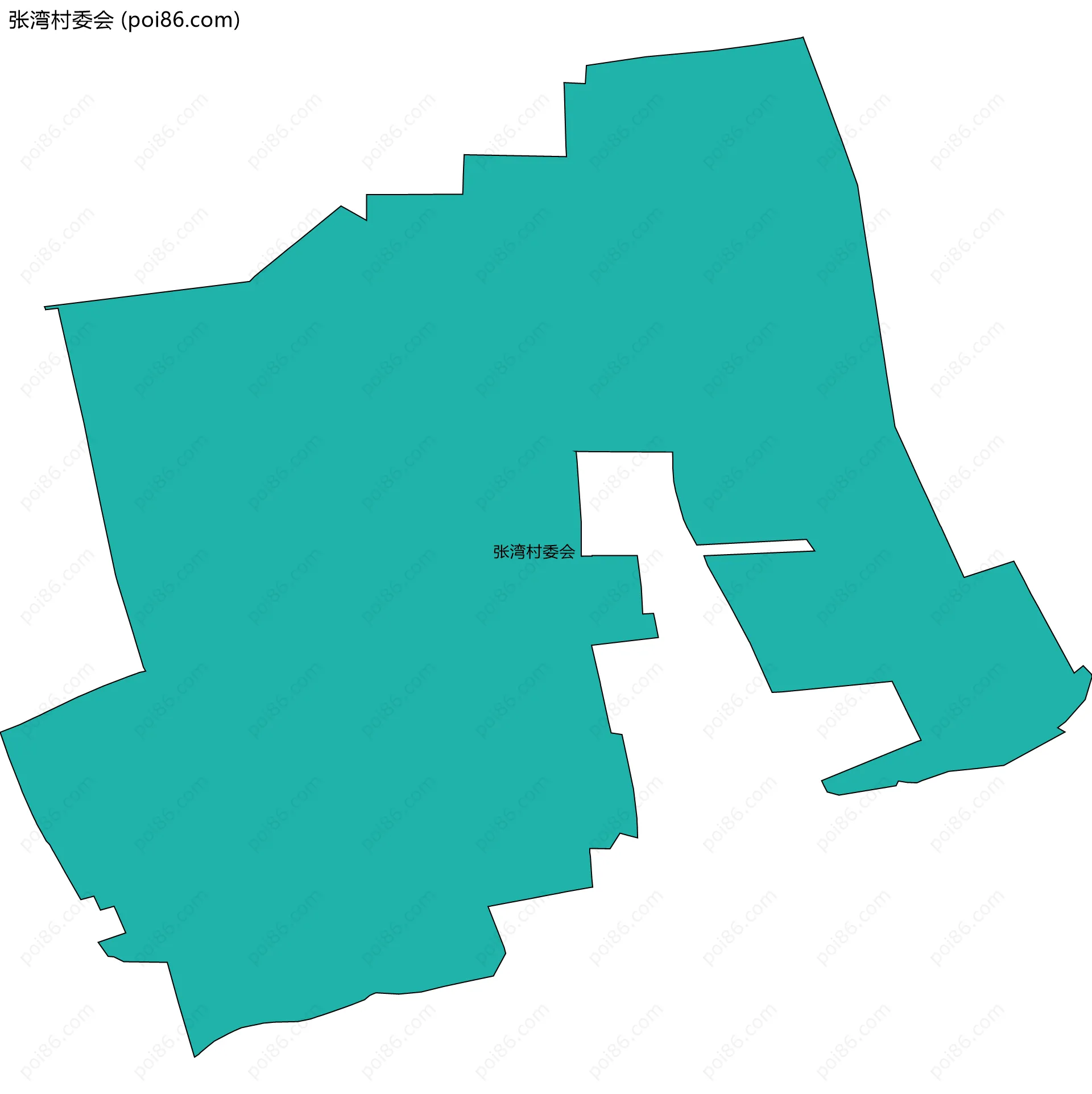 张湾村委会边界地图