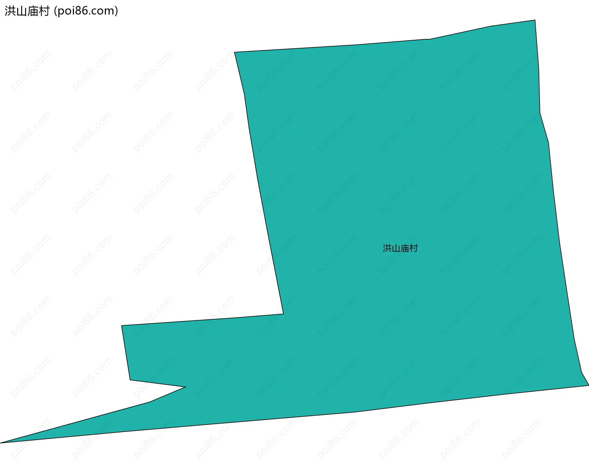 洪山庙村边界地图