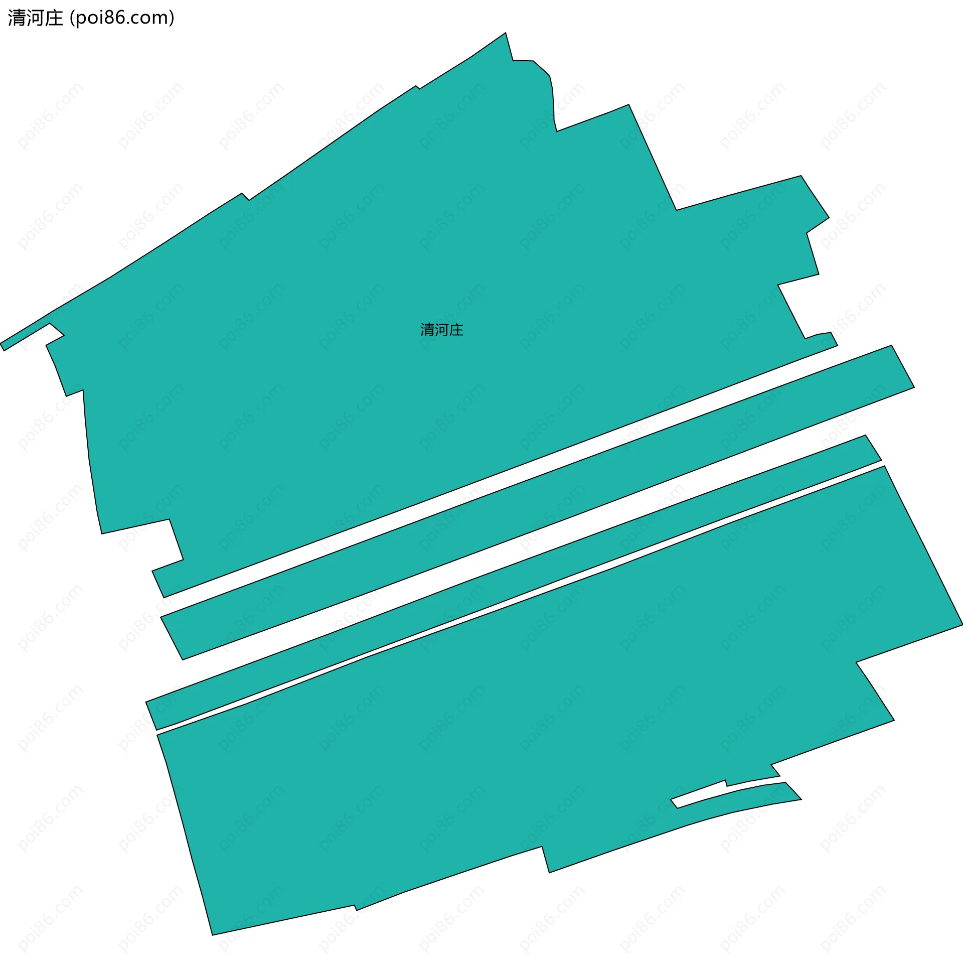 清河庄边界地图