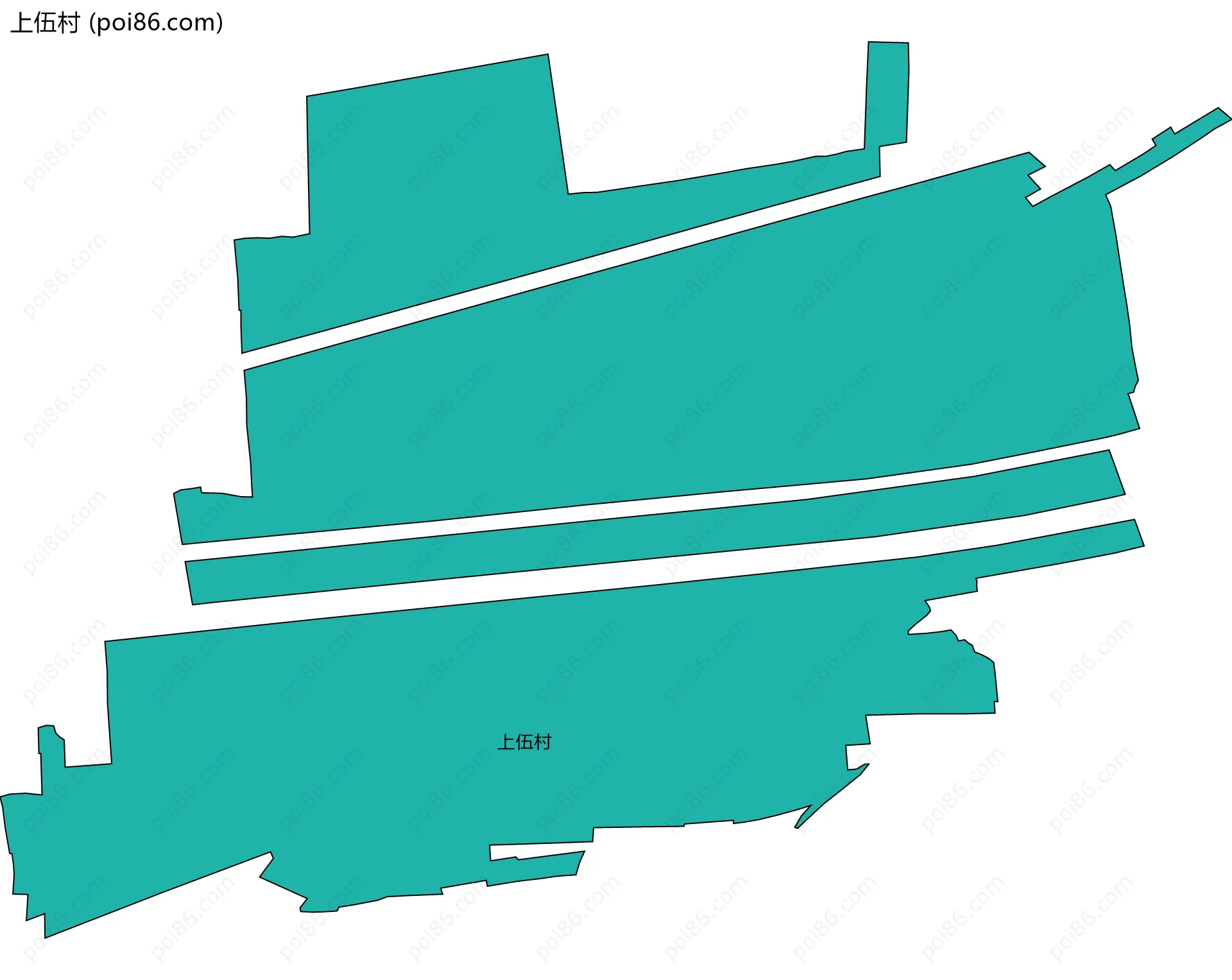 上伍村边界地图