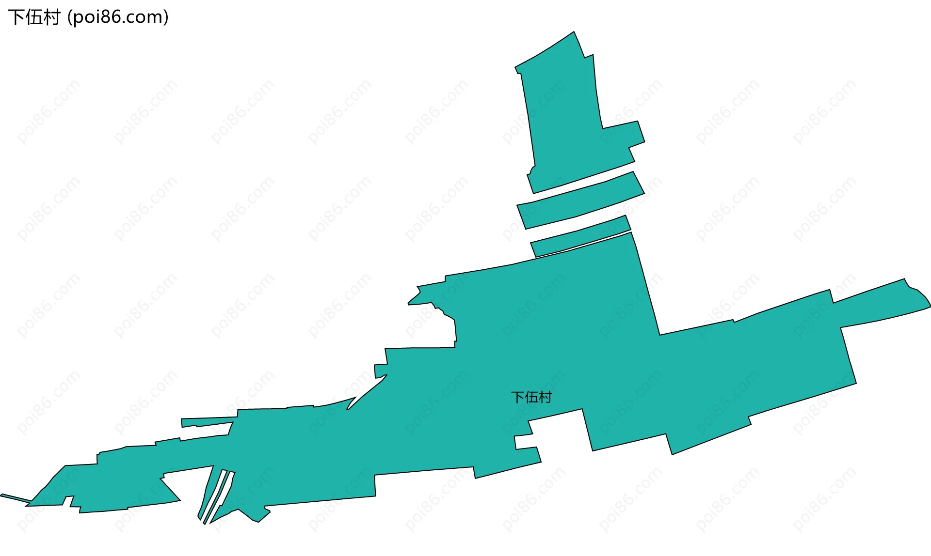 下伍村边界地图