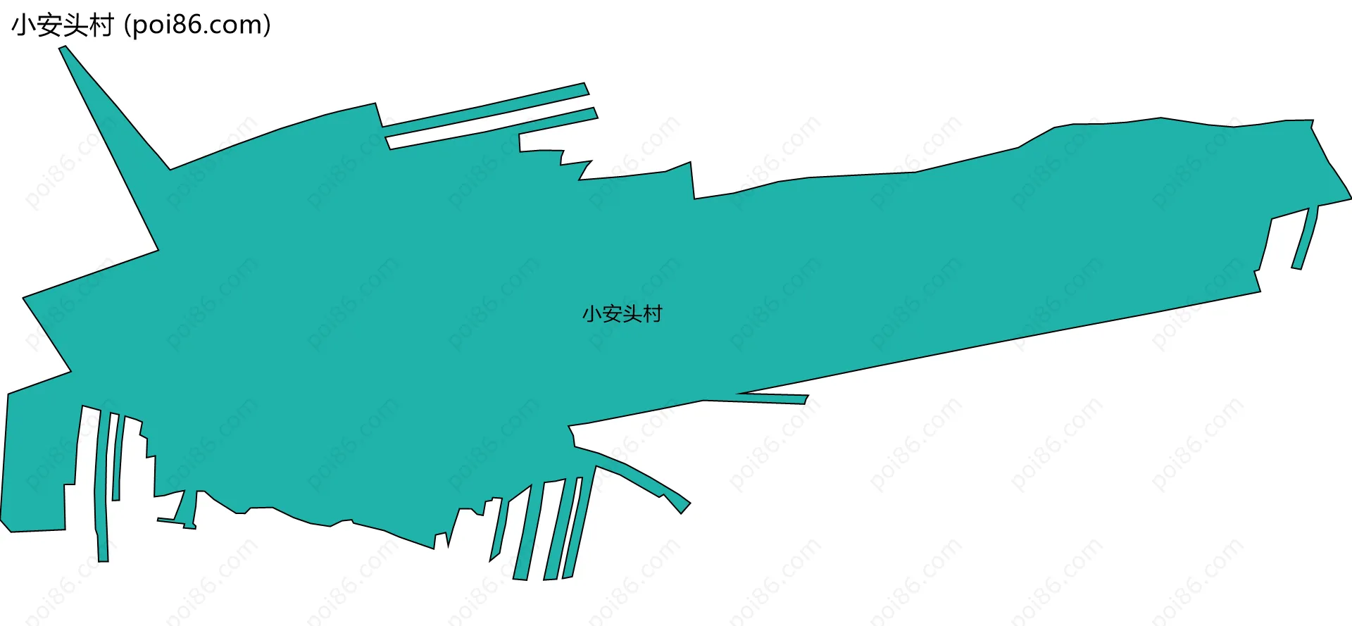 小安头村边界地图