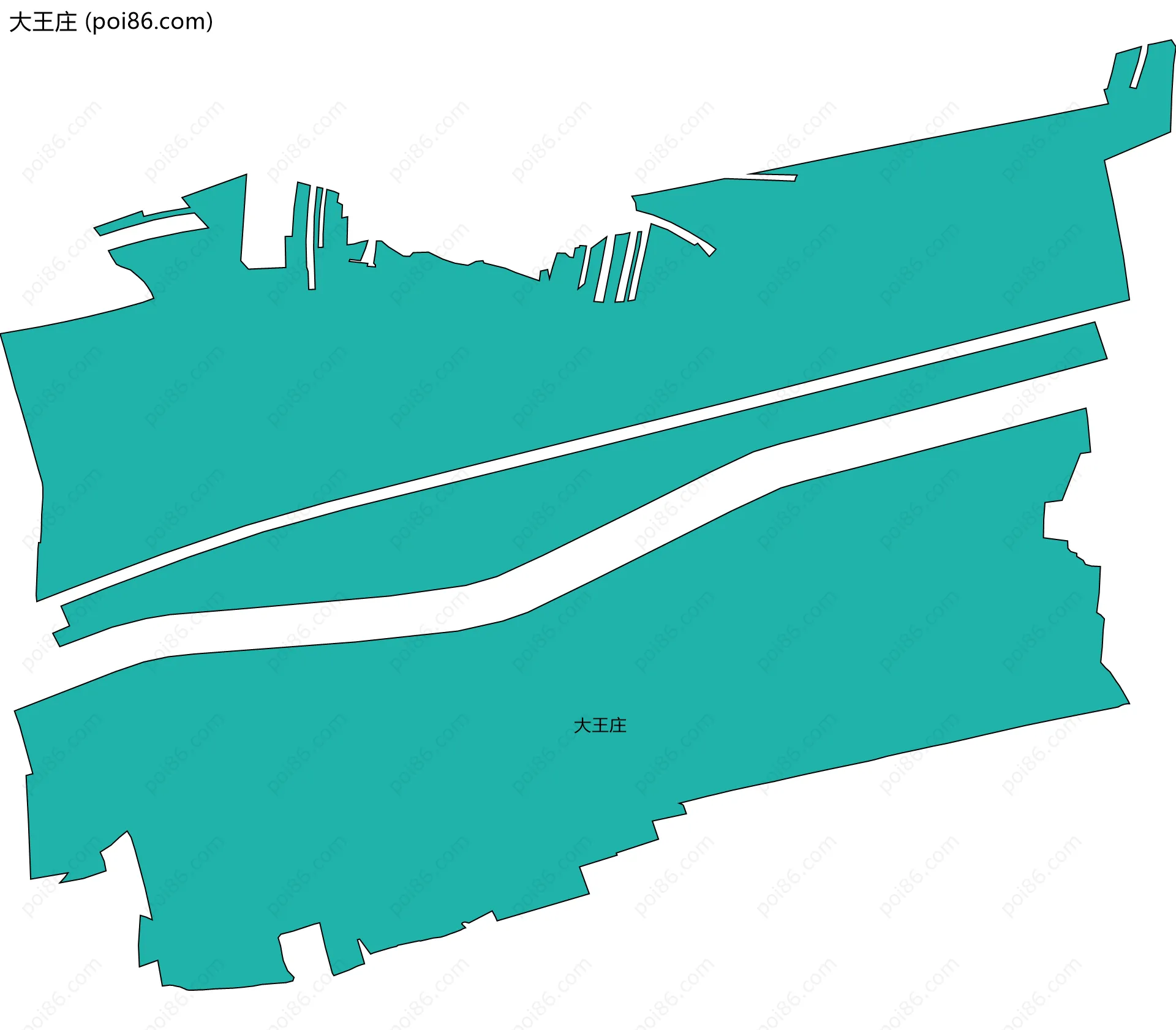 大王庄边界地图