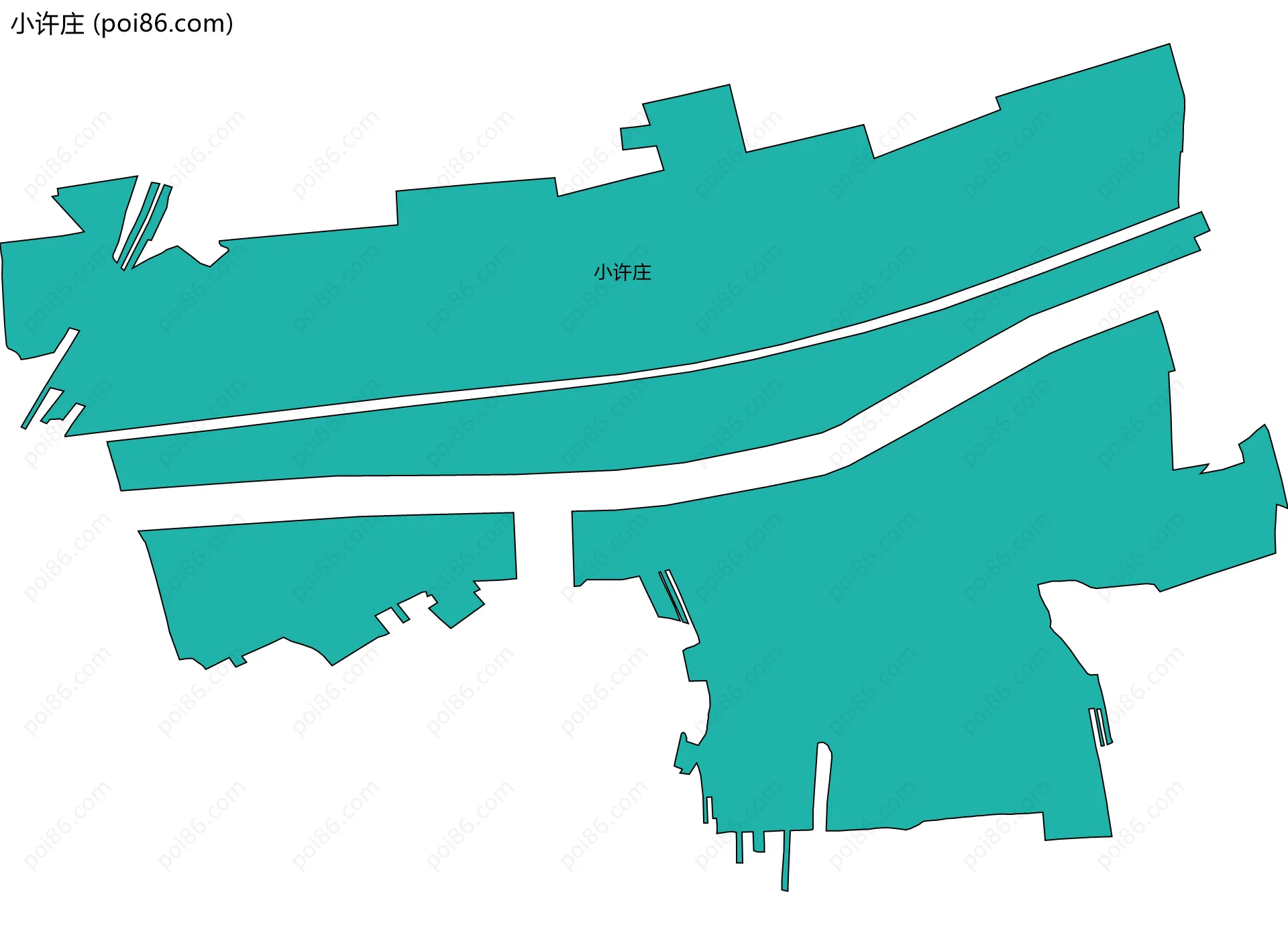 小许庄边界地图