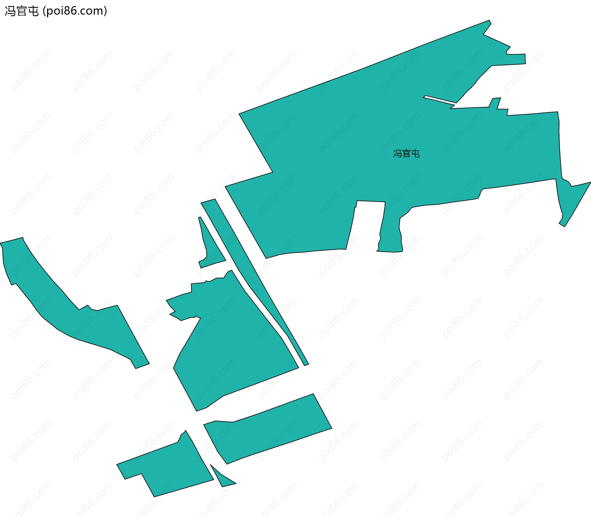 冯官屯边界地图