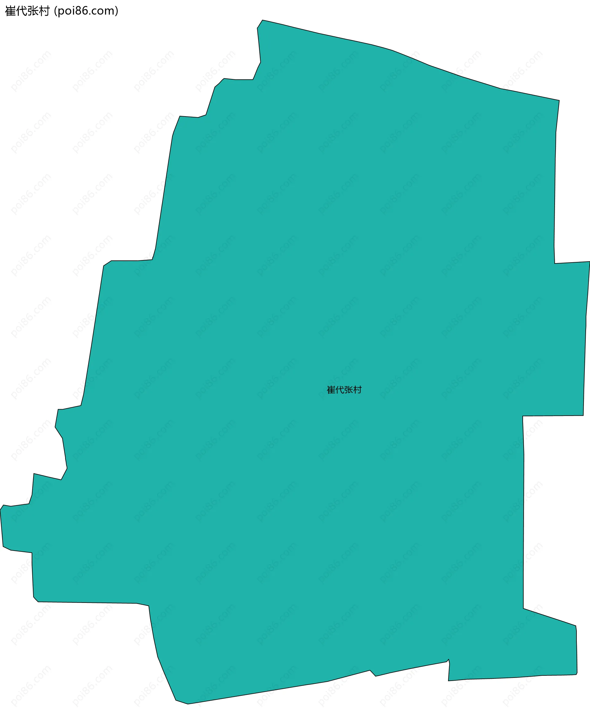 崔代张村边界地图