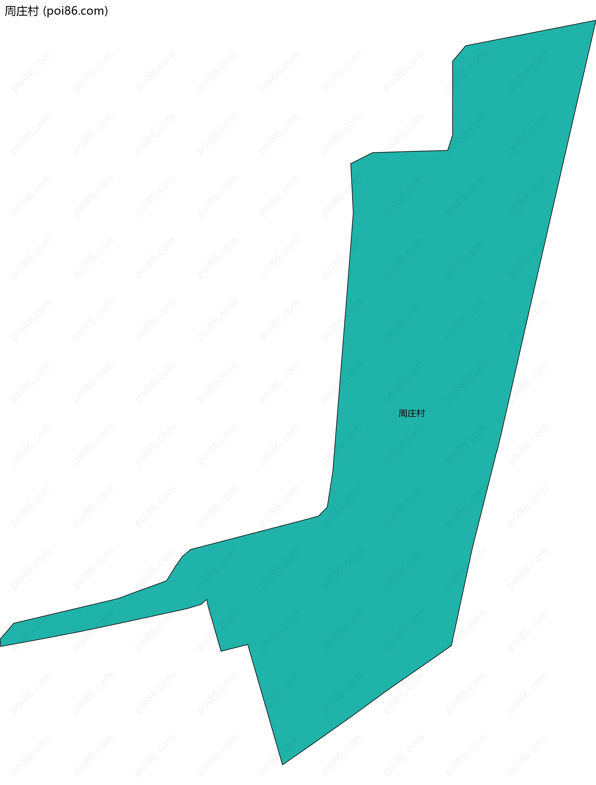 周庄村边界地图