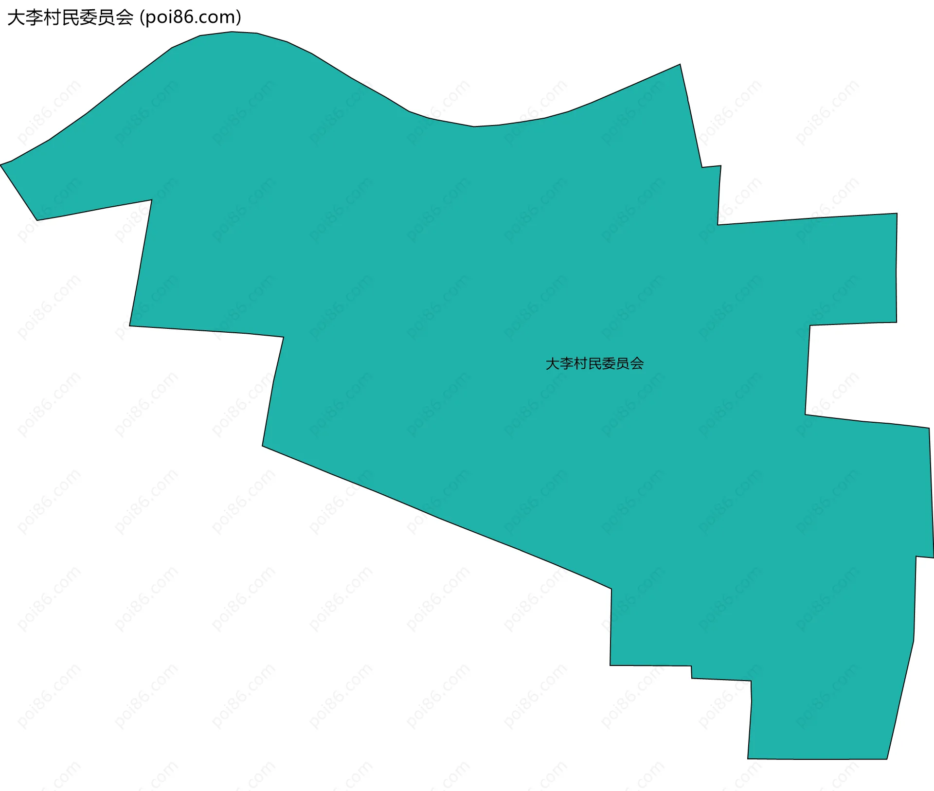 大李村民委员会边界地图