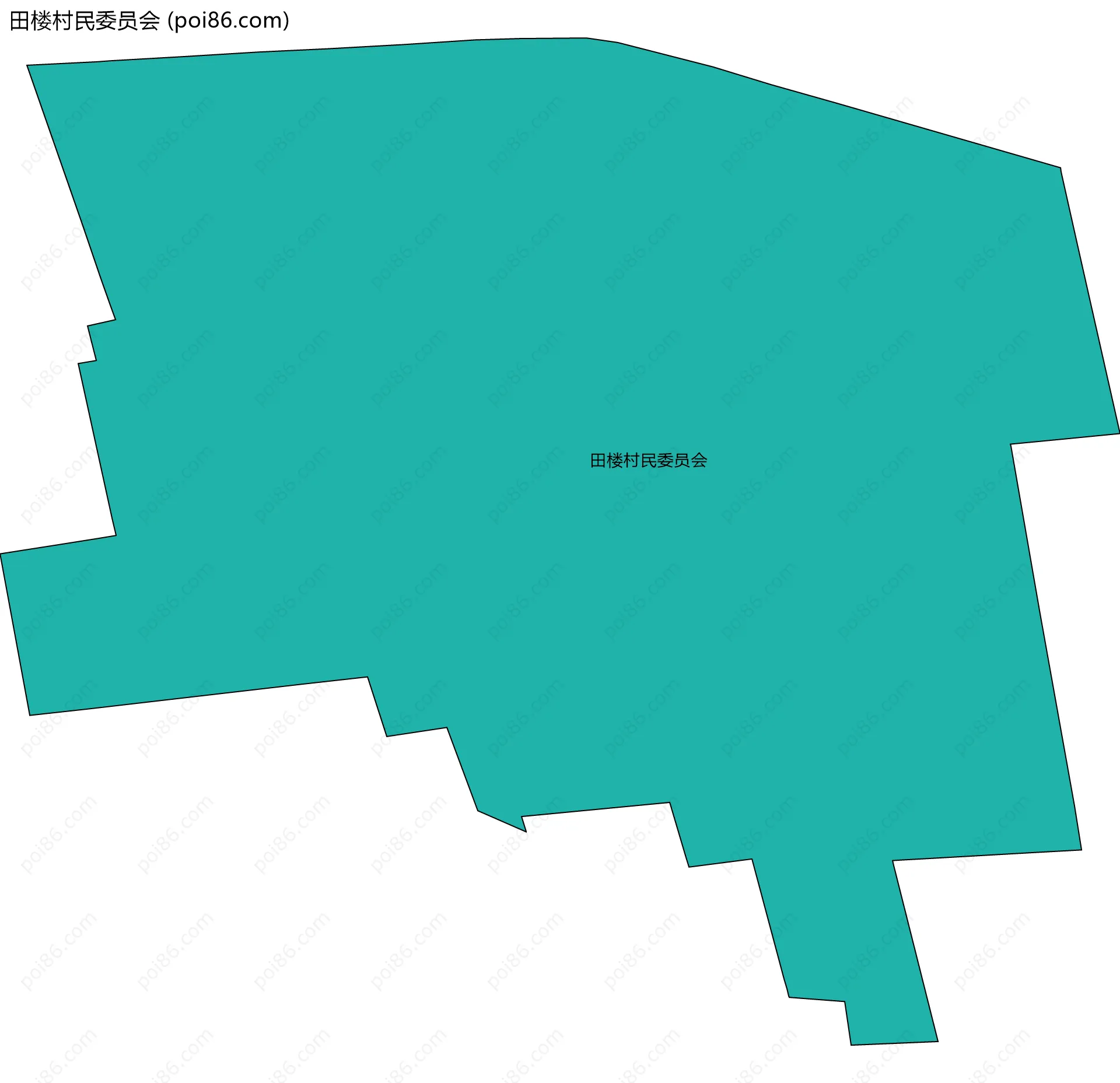 田楼村民委员会边界地图