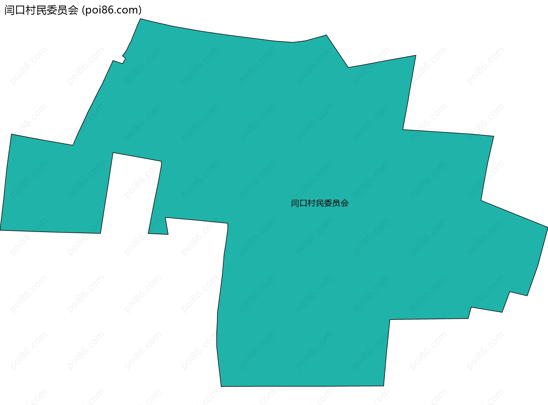 闫口村民委员会边界地图