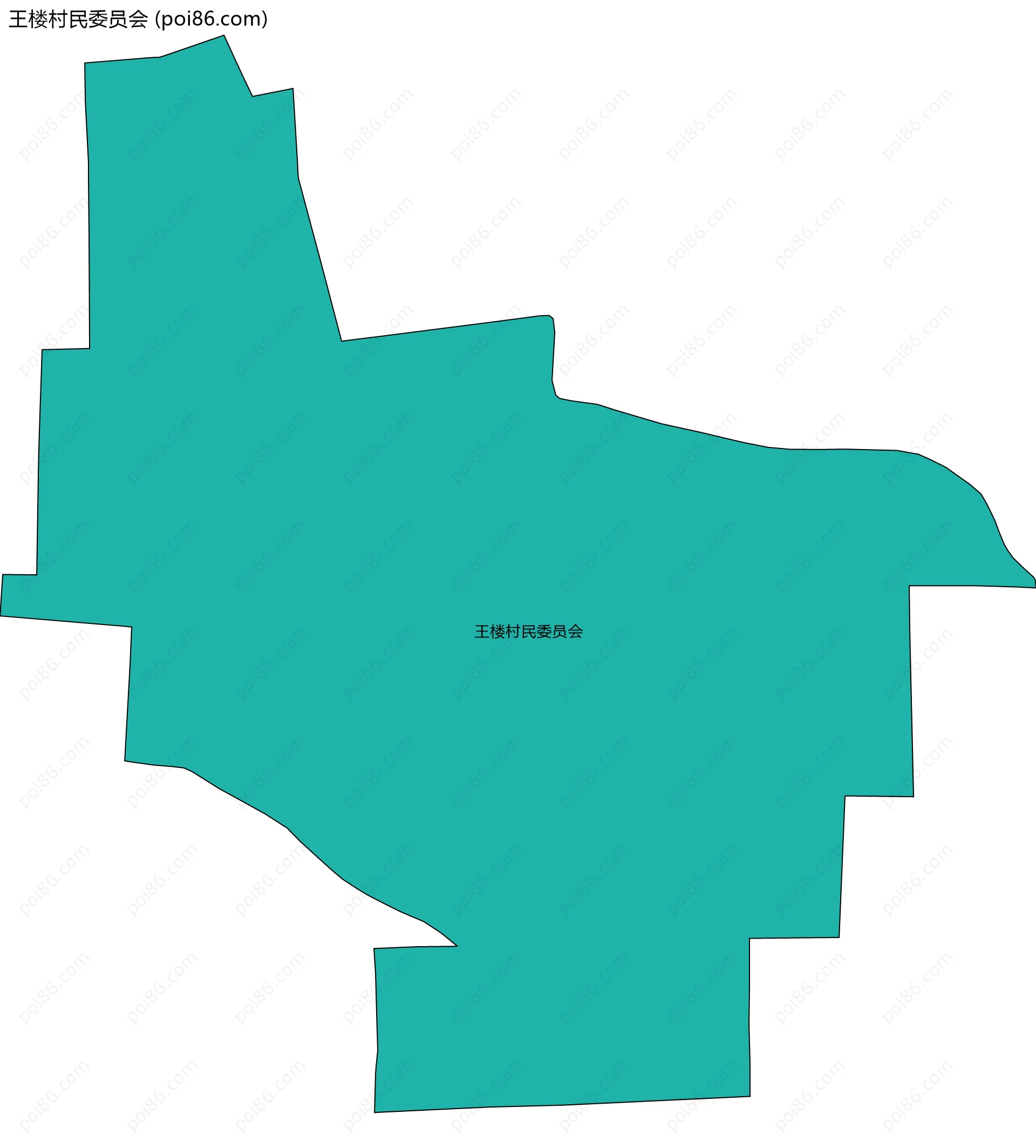 王楼村民委员会边界地图