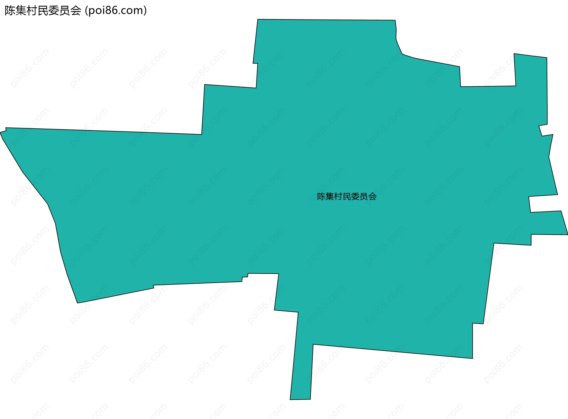 陈集村民委员会边界地图