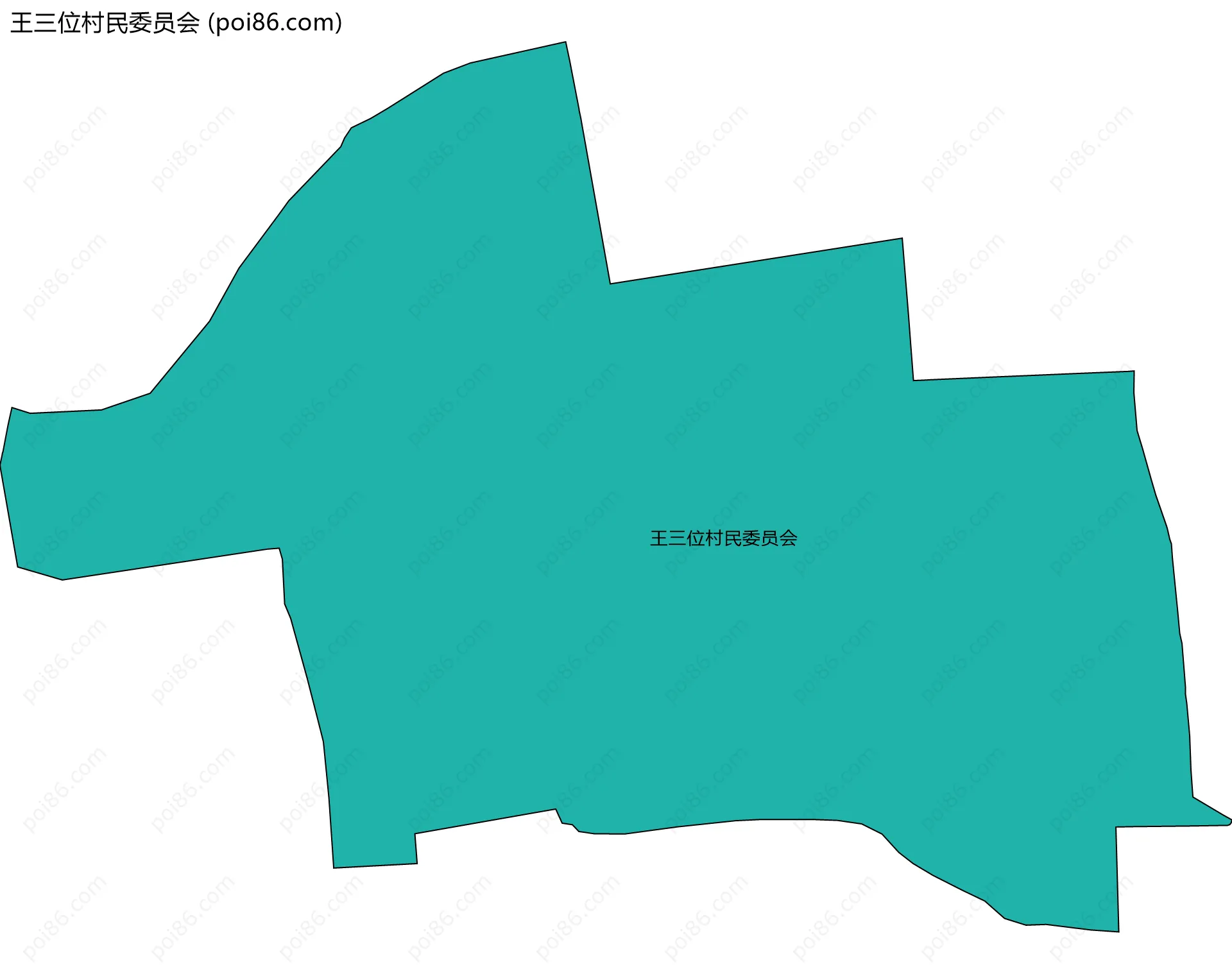 王三位村民委员会边界地图