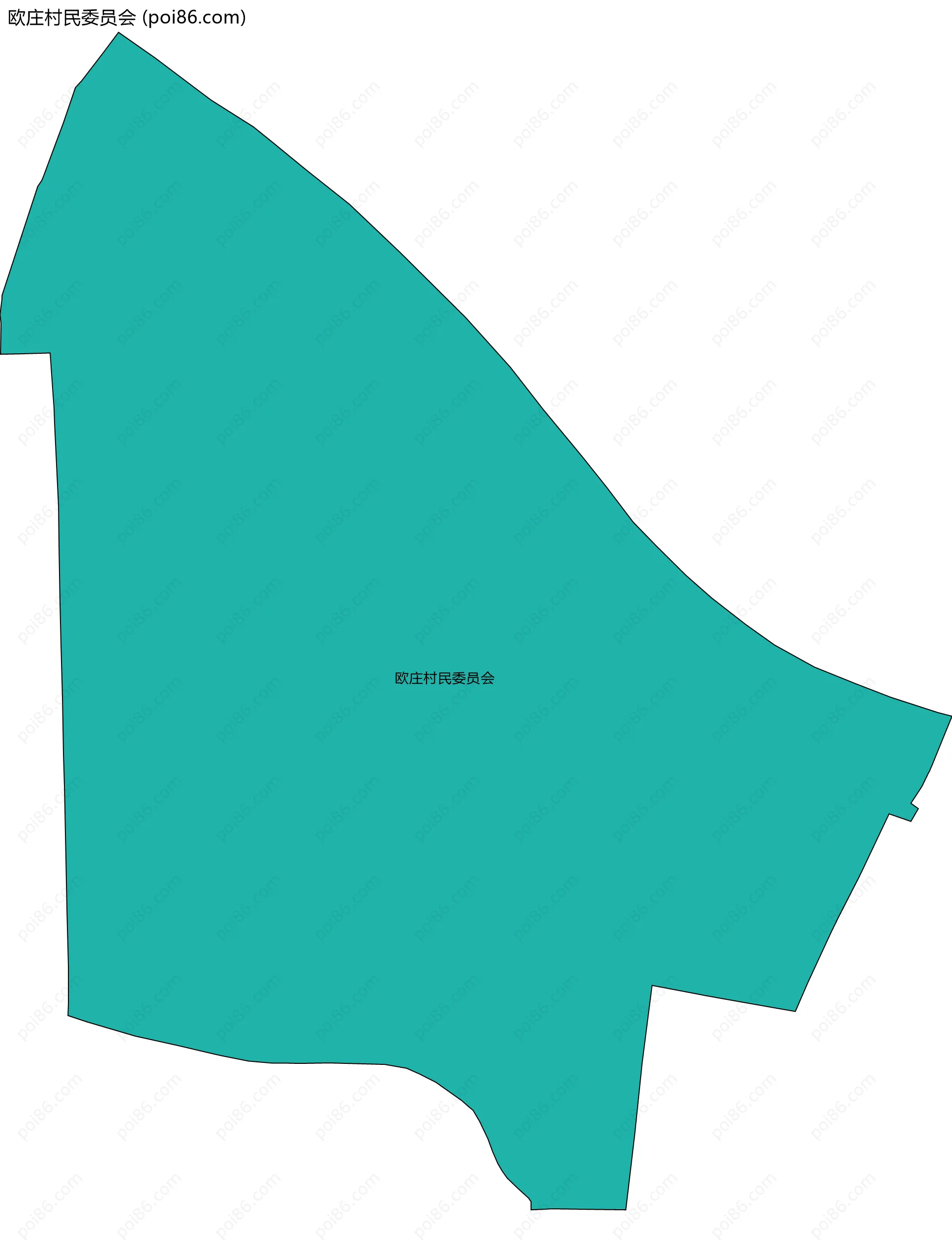 欧庄村民委员会边界地图