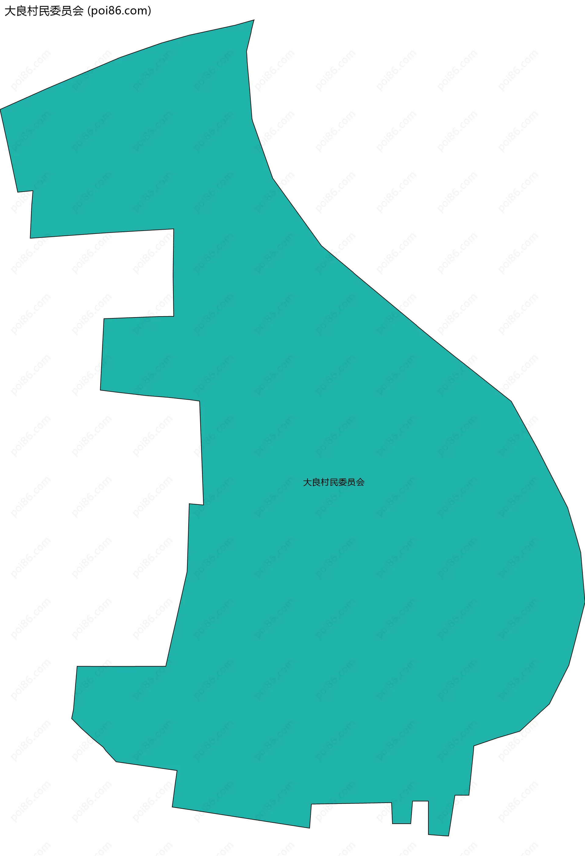 大良村民委员会边界地图