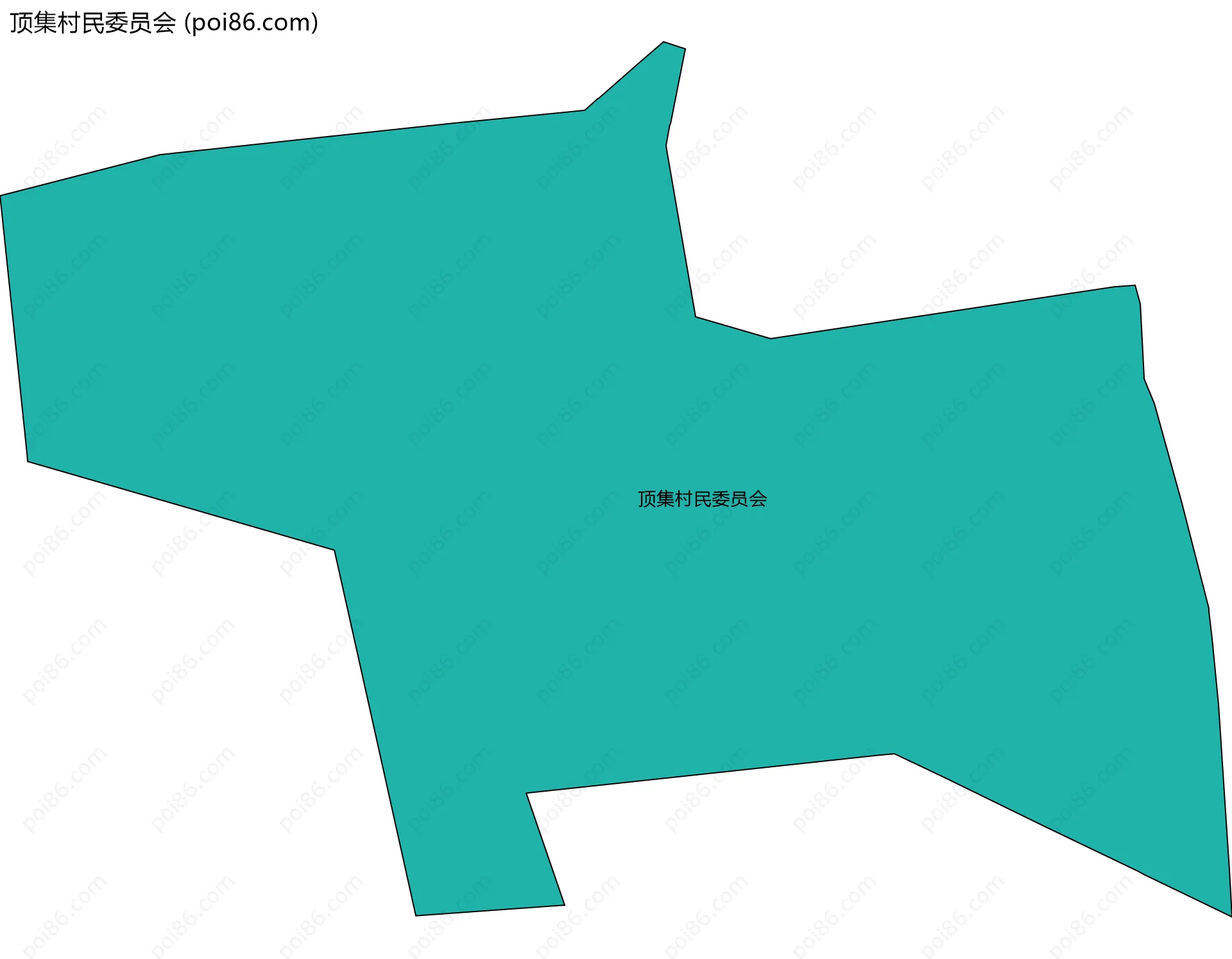 顶集村民委员会边界地图