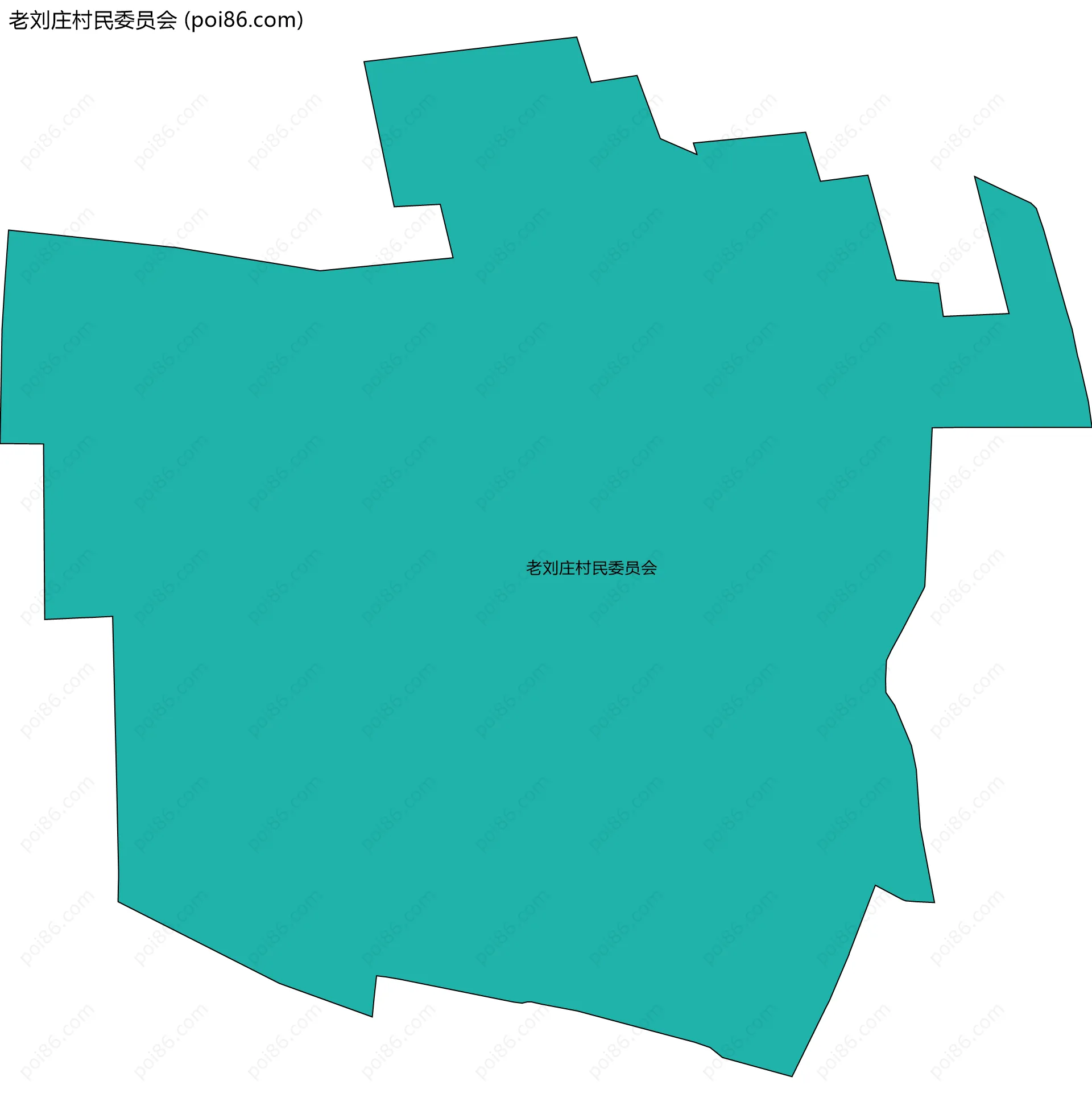 老刘庄村民委员会边界地图