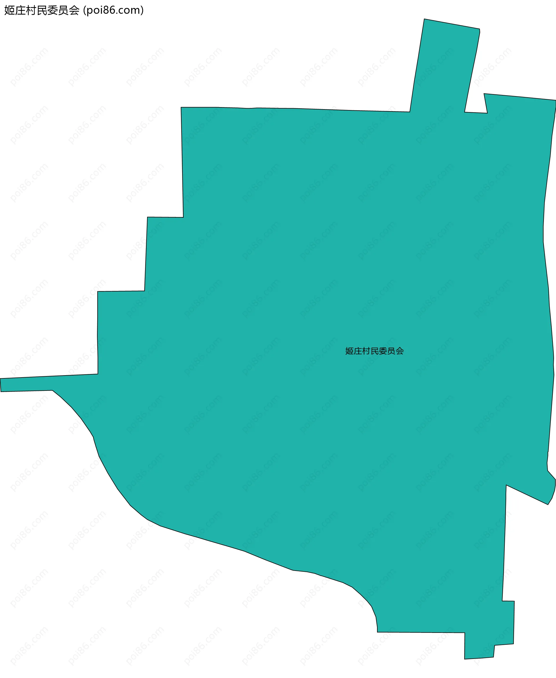 姬庄村民委员会边界地图