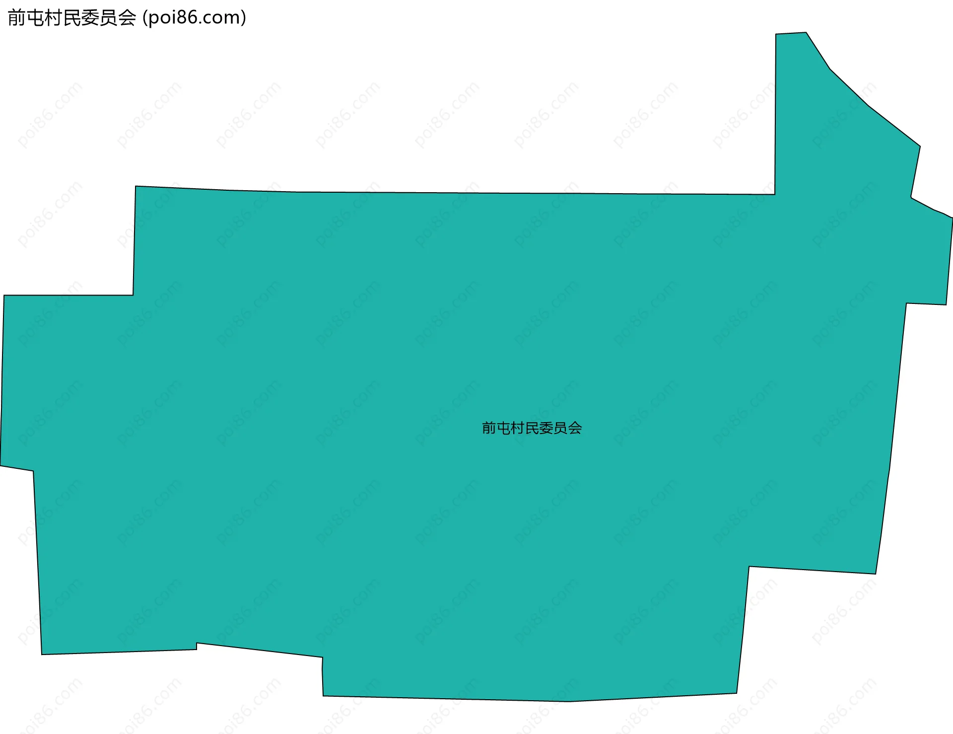 前屯村民委员会边界地图